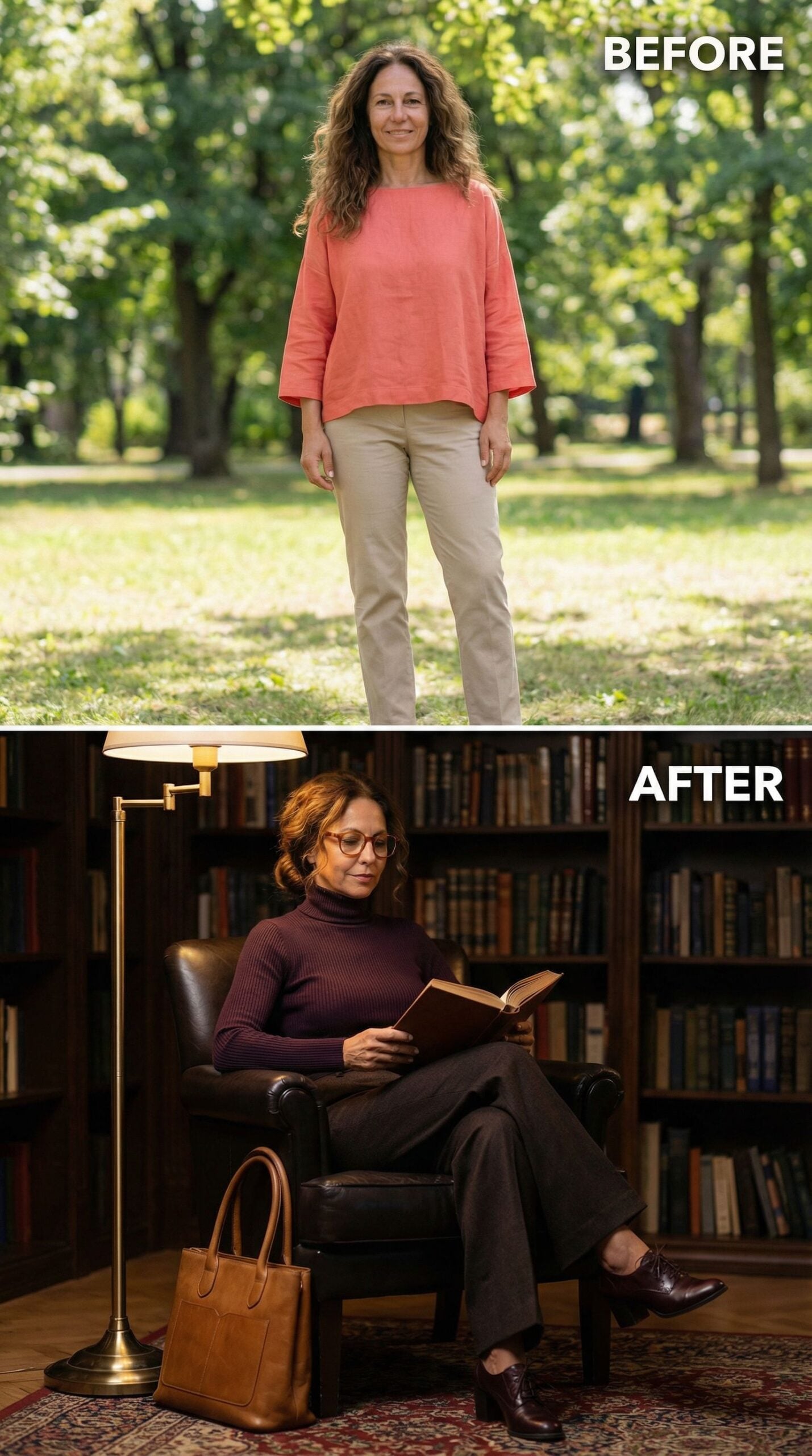 From Park Casual to Library Intellectualism in One Wardrobe Shift