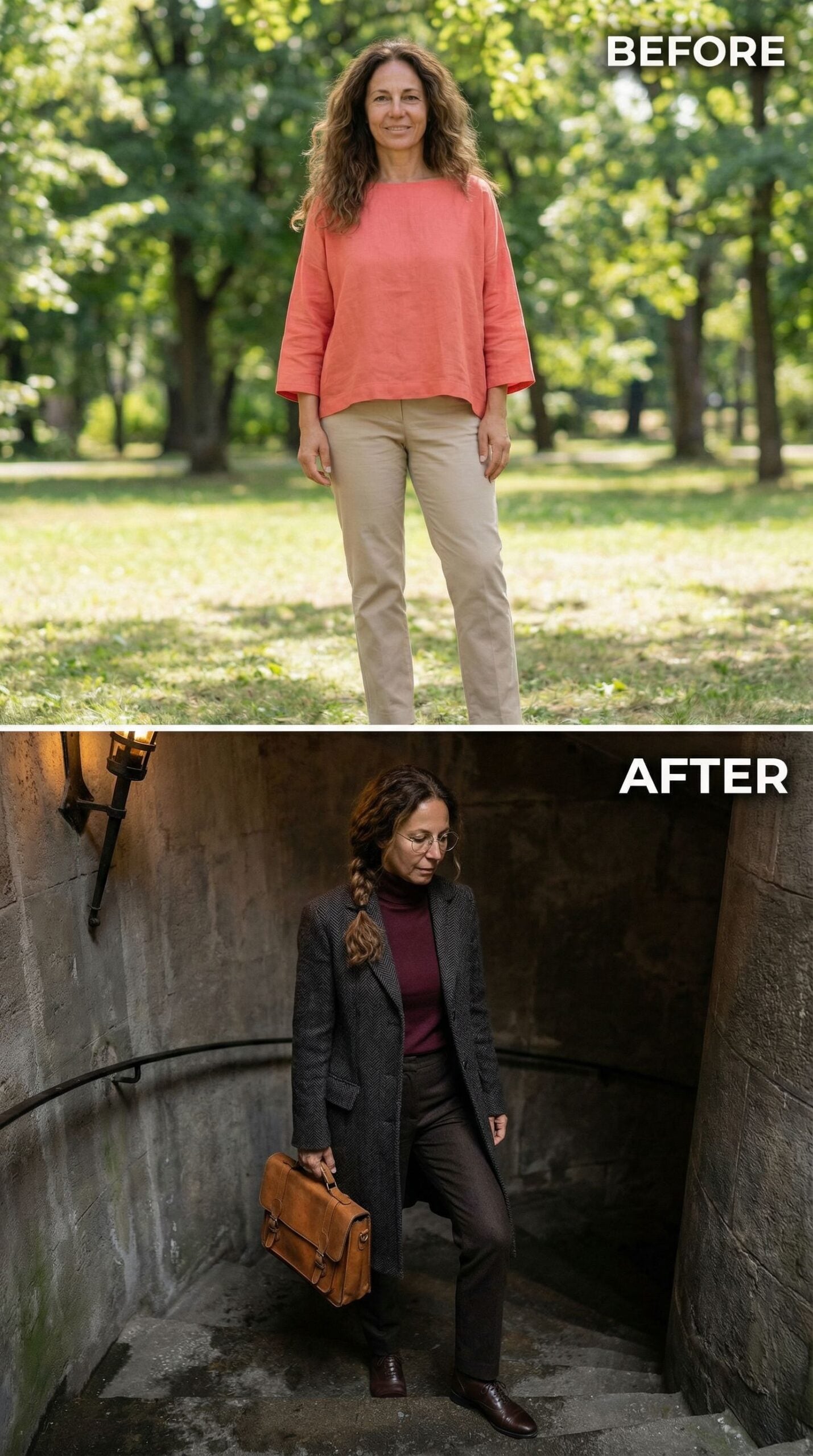 From Park Casual to Burgundy Turtleneck Scholar