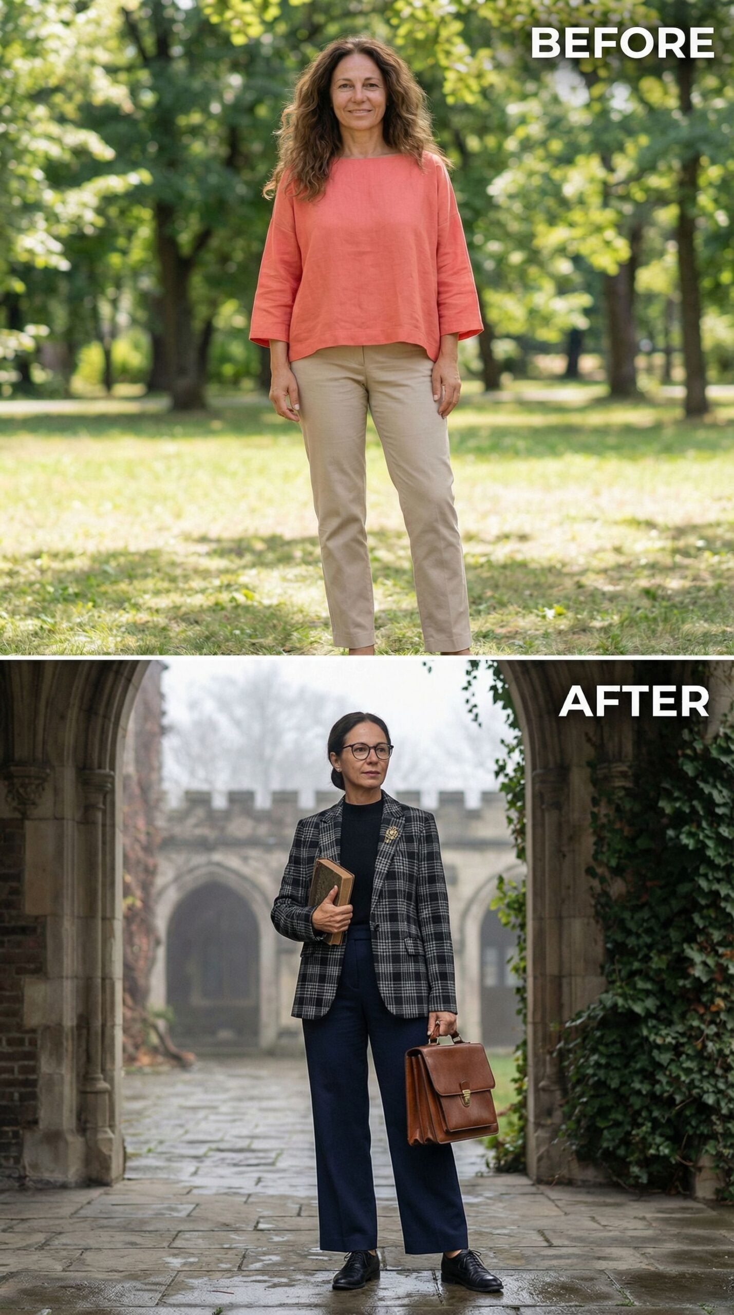 Plaid Blazer and Navy Trousers Replace Casual Weekend Comfort