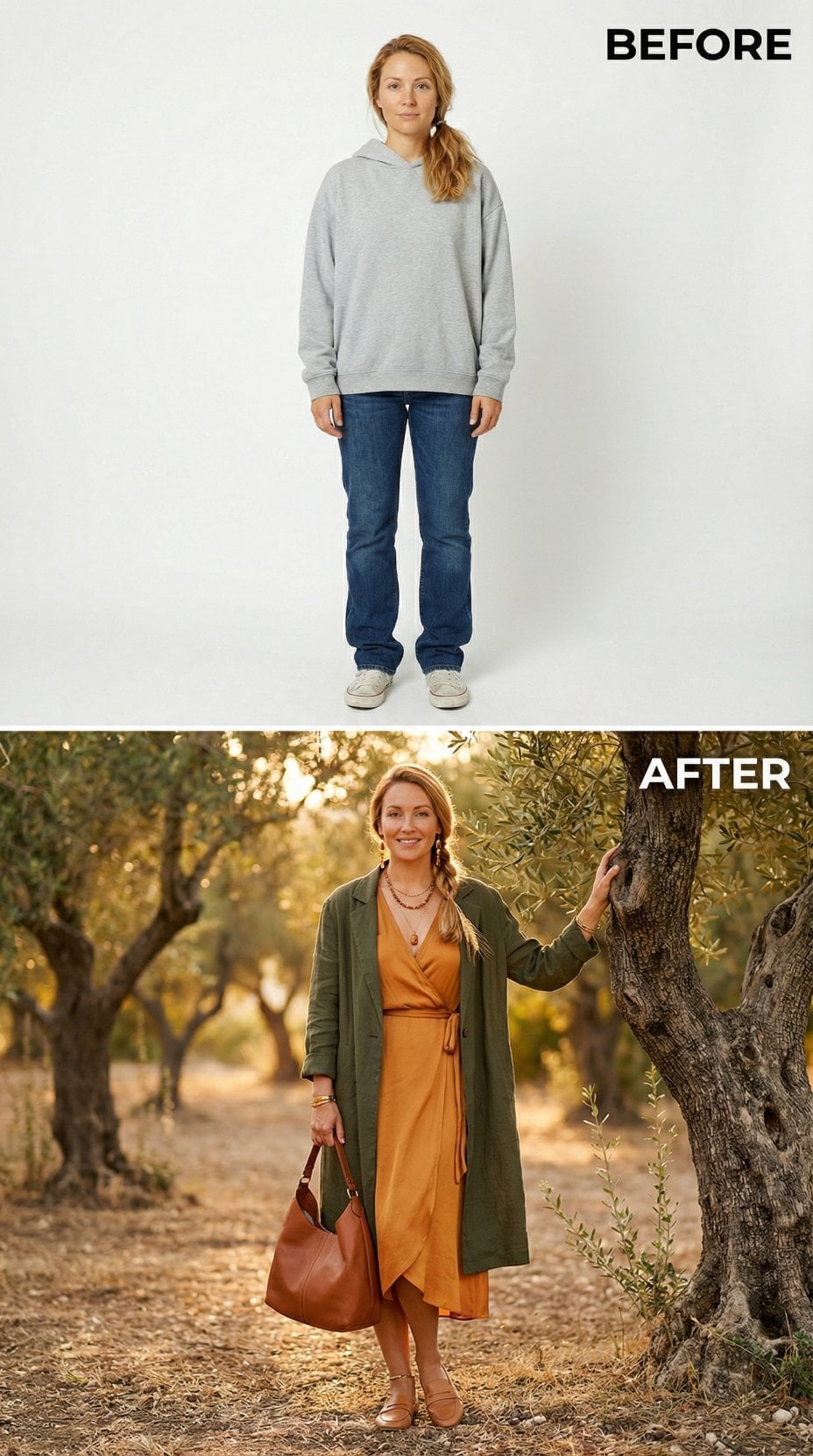 Gray Hoodie Predictability Yields to Burnt Orange Wrap and Olive Trench