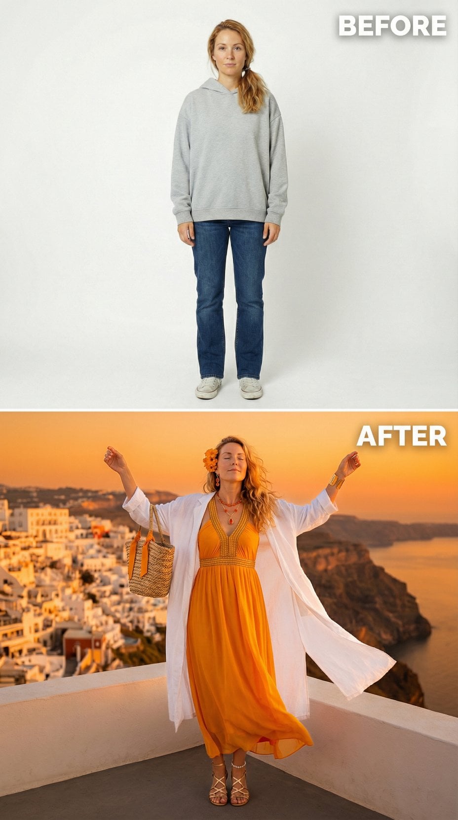 Slouchy Gray Hoodie Swept Away by Mustard Halter Maxi and White Linen Duster