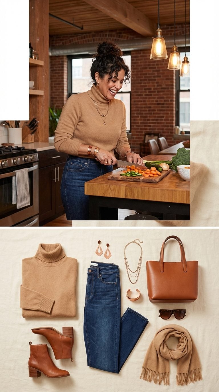 Brooklyn Loft Industrial in Camel Knit and Copper Accents