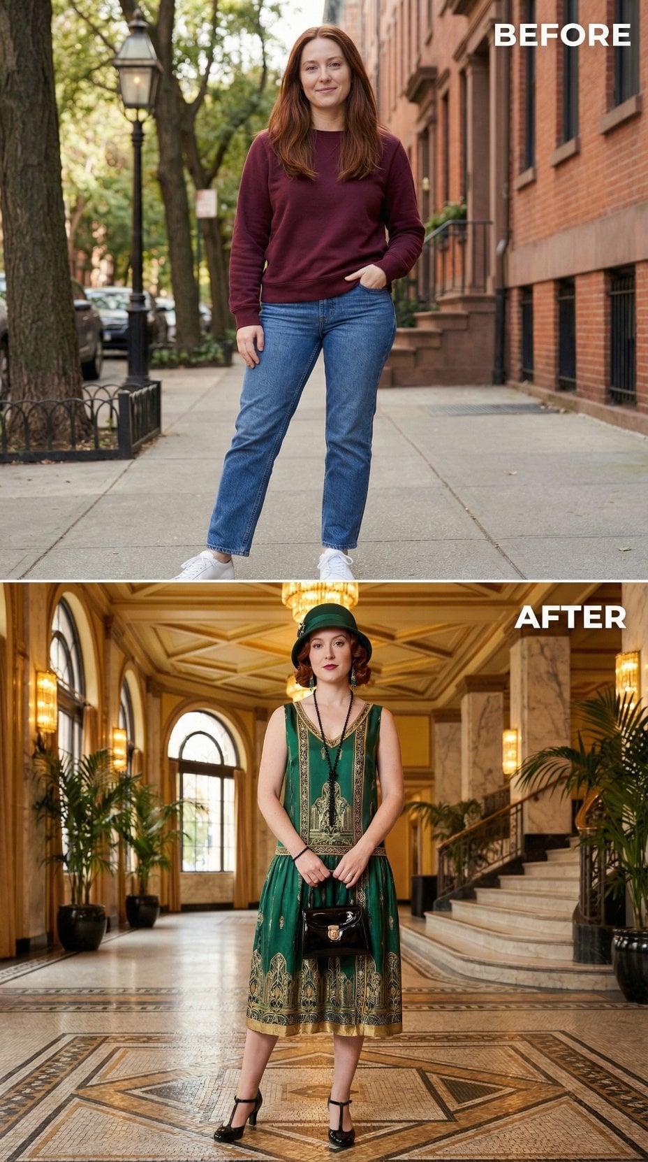 Casual Basics Turn Hotel Lobby Heiress in Emerald Drop-Waist Drama