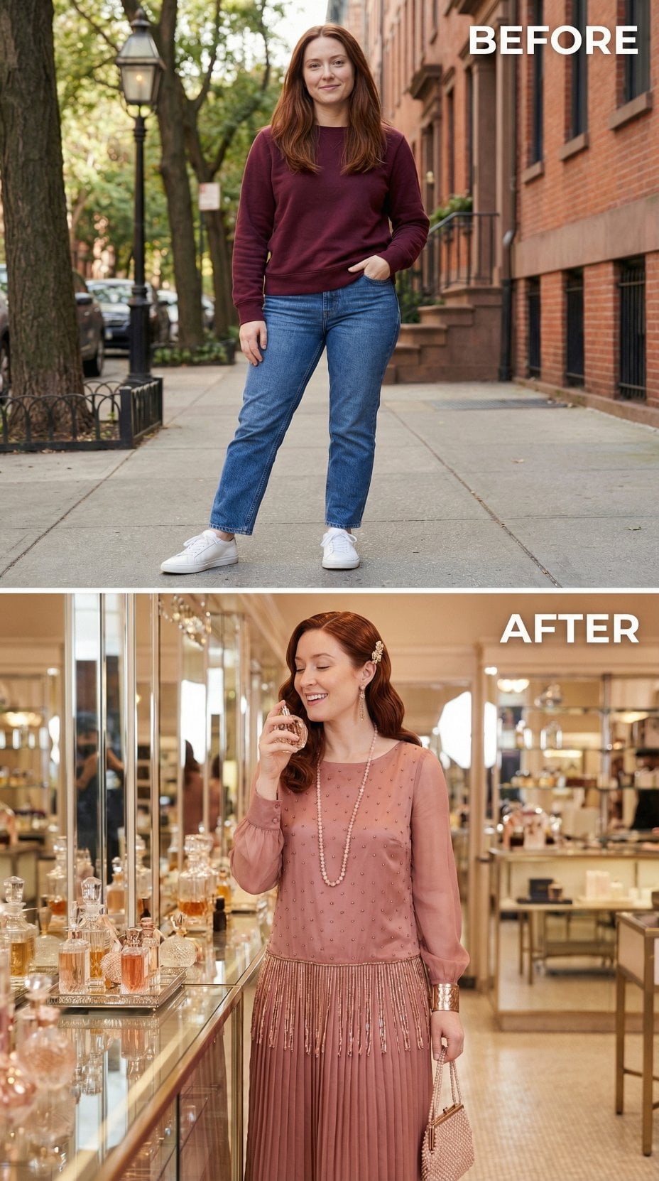 Sidewalk Burgundy and Blue Denim Rewrites the Rules in Rose Quartz