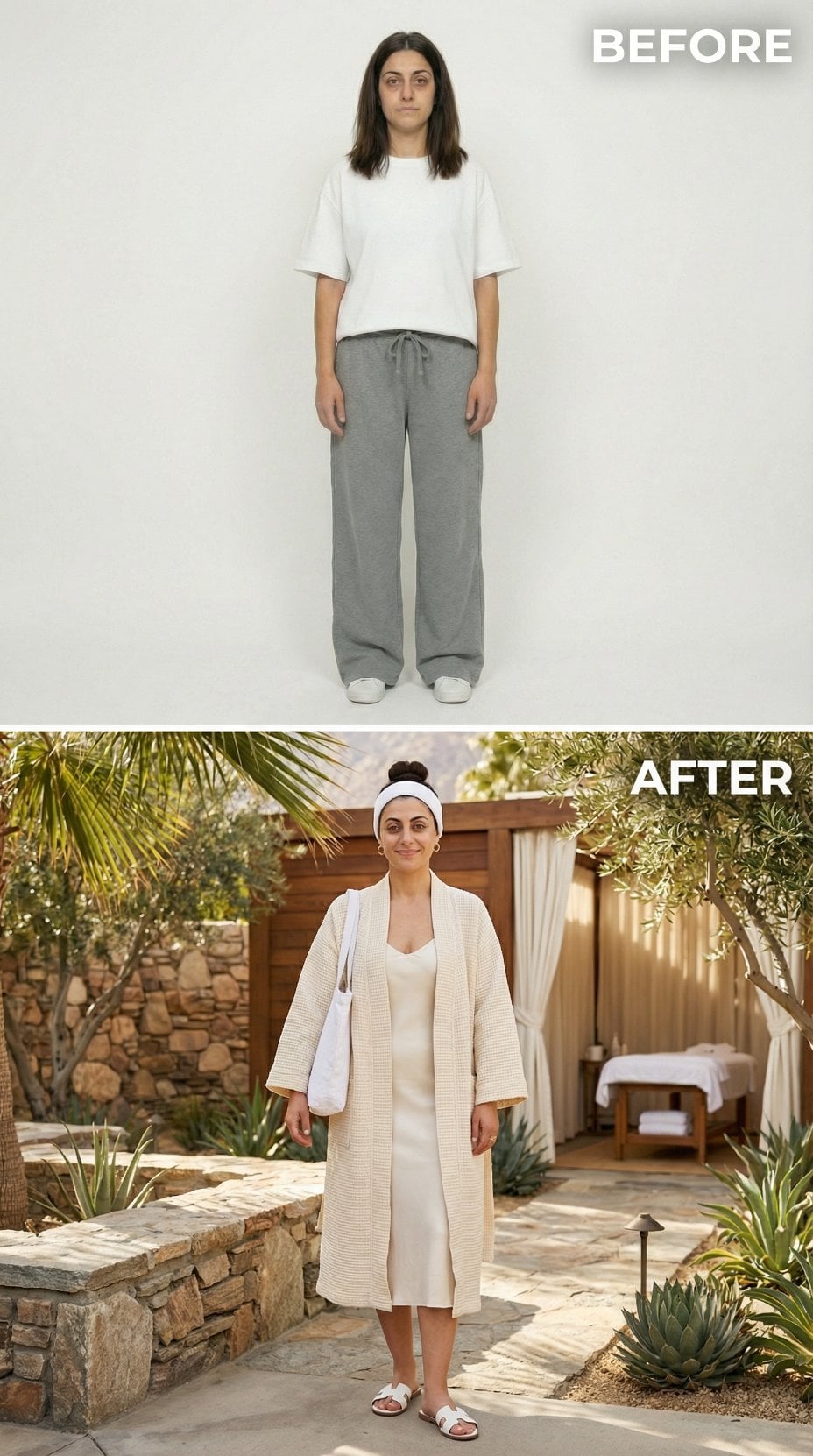 Waffle-Knit Robe and Slip Dress Unlock Every Morning at the Spa