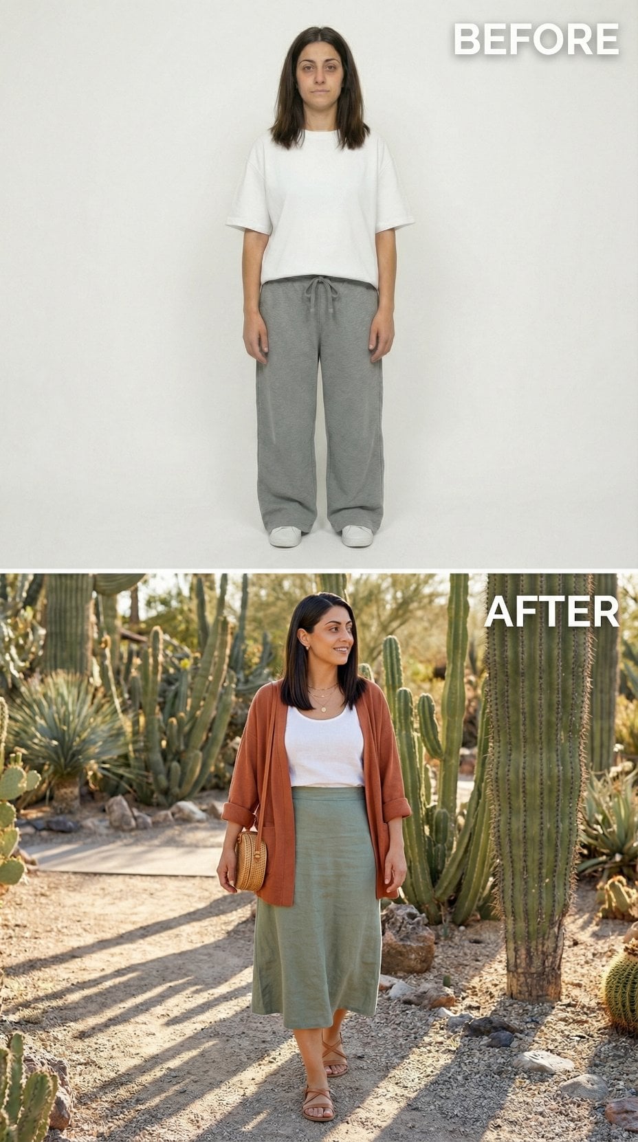 Wide-Leg Sweatpants Reborn as High-Waisted Sage Midi Wrap