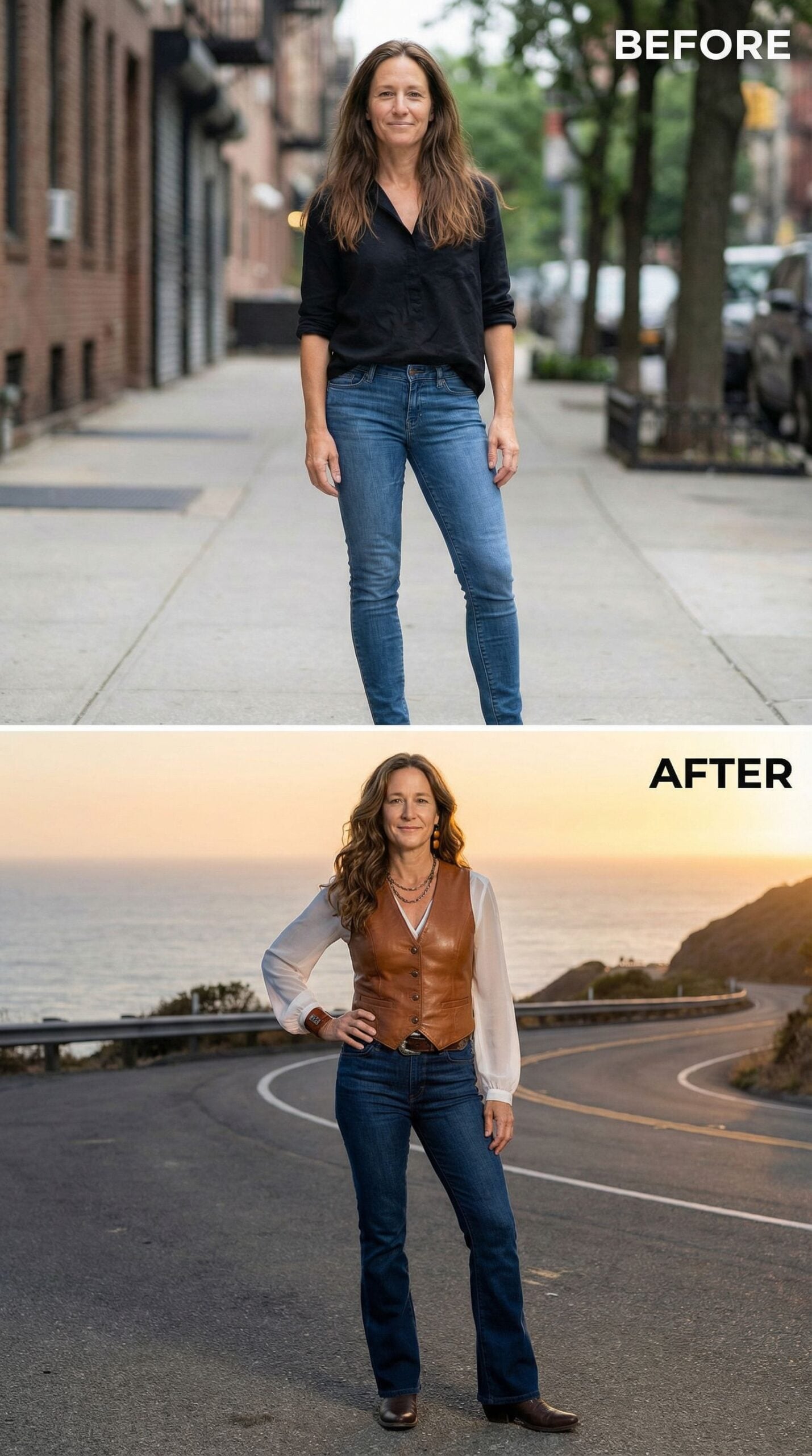 From City Sidewalk to Coastal Highway: One Woman's Style Shift