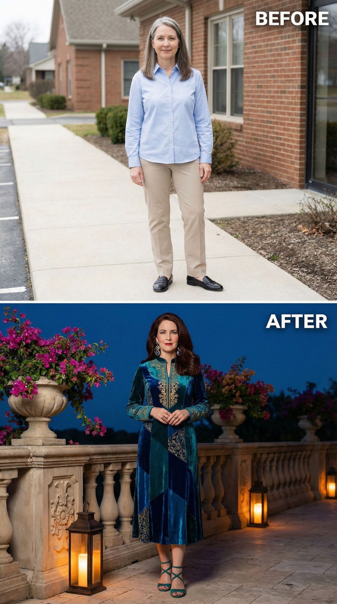 Velvet Caftan and Jewel Tones Replace Khaki Neutrals