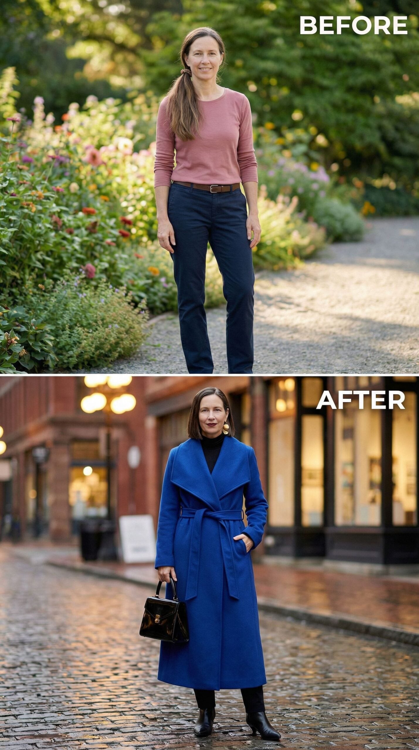 Cobalt Wool Coat With Shawl Collar Anchors Urban Sophistication