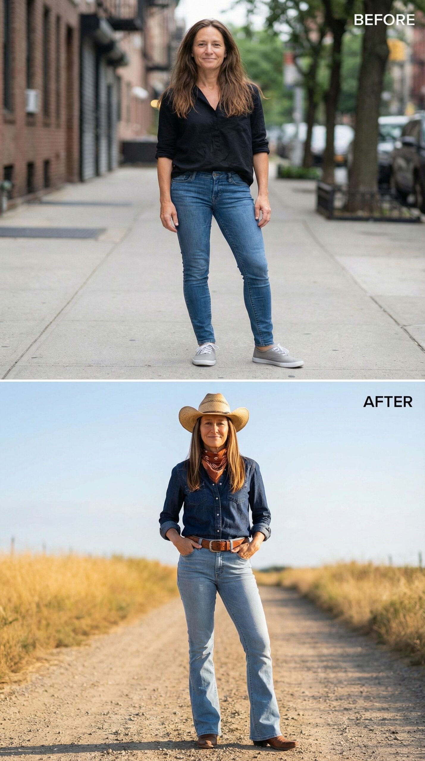 From City Sidewalk to Dirt Road: One Woman's Denim Done Right