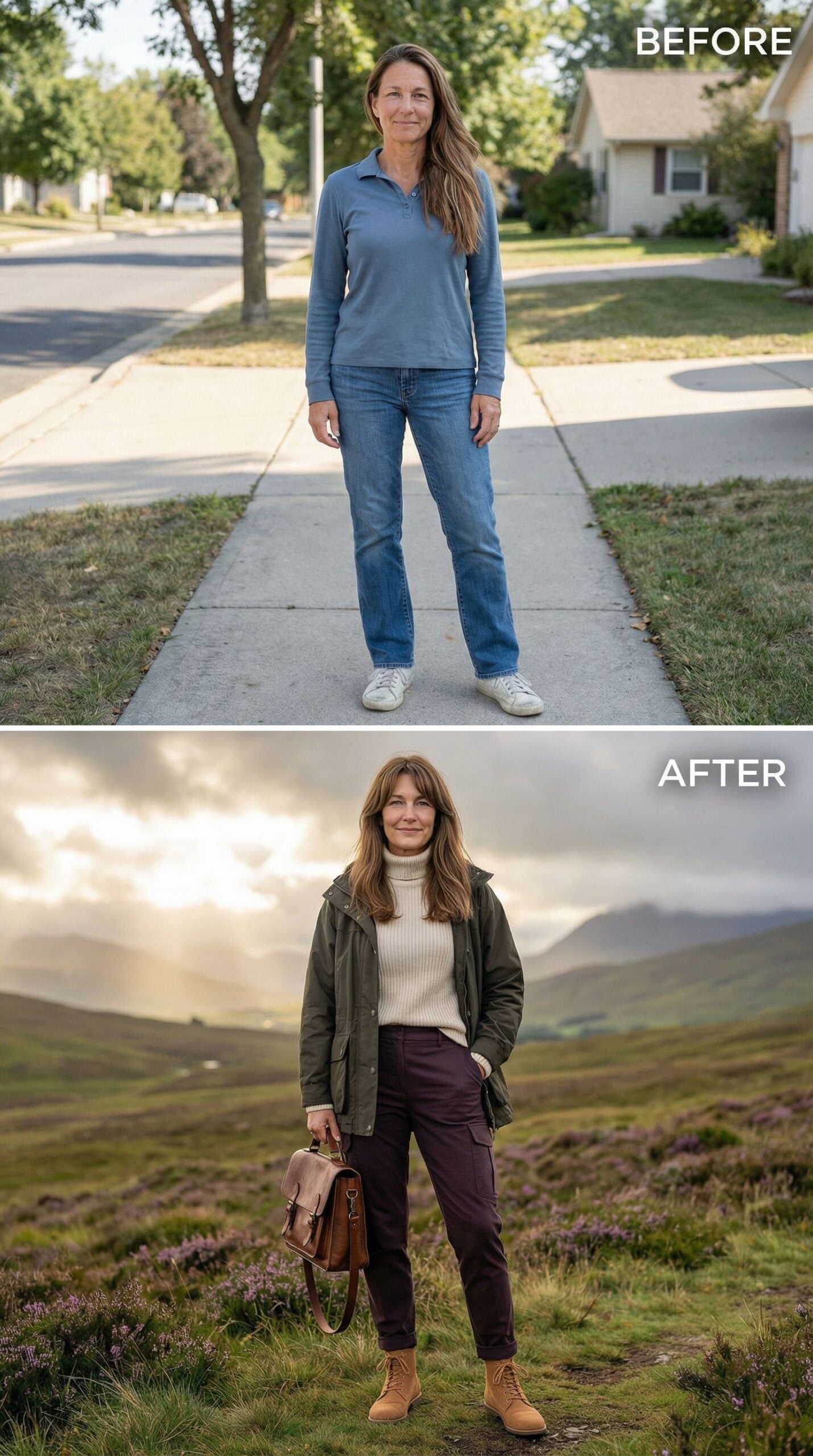 From Suburban Sidewalk to Windswept Scottish Highlands