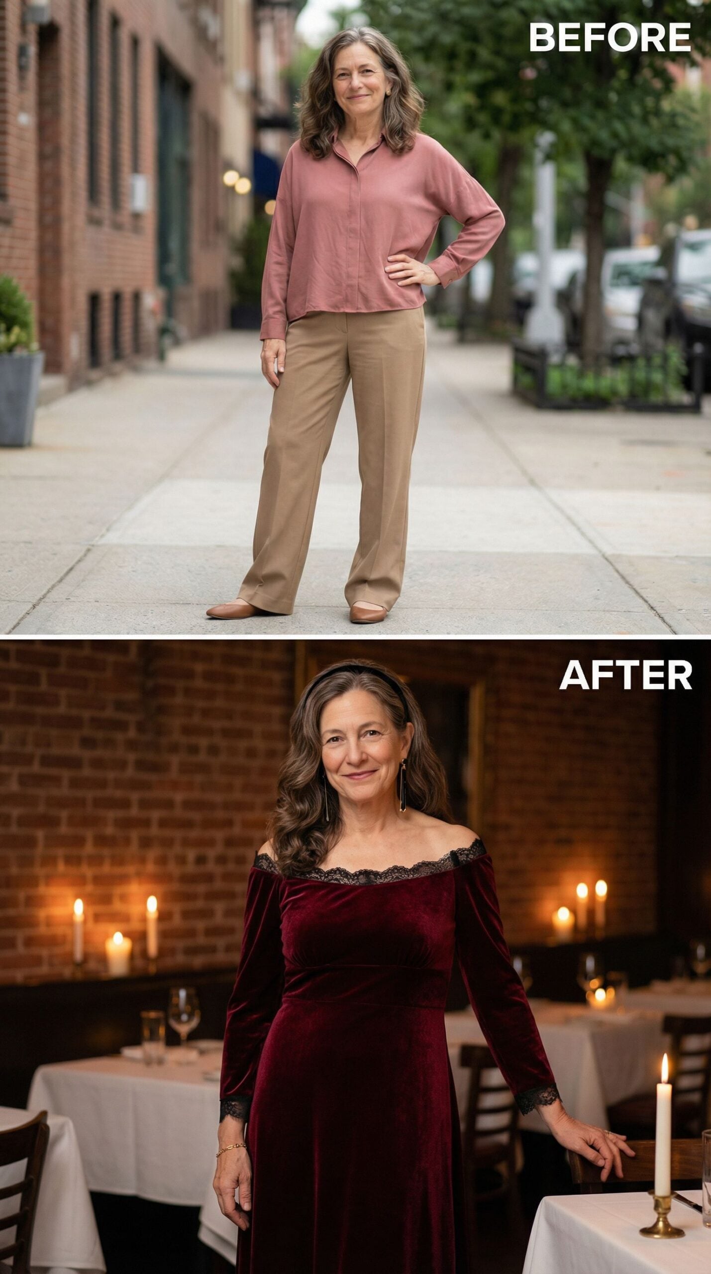 From Sidewalk Casual to Candlelit Velvet in One Wardrobe Pivot