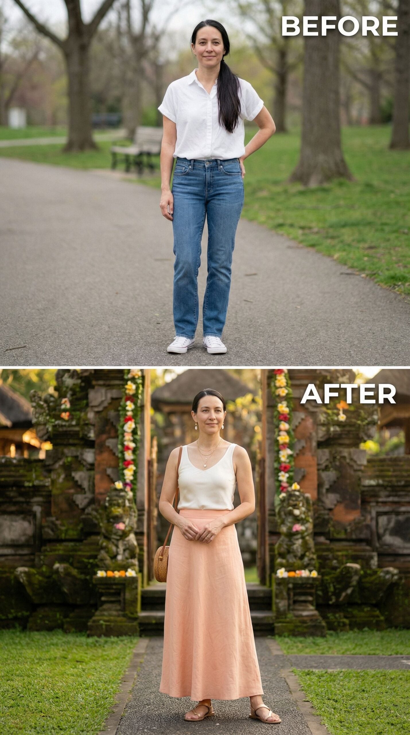 From Park Path to Temple Gate: One Woman's Resort Wardrobe Lesson