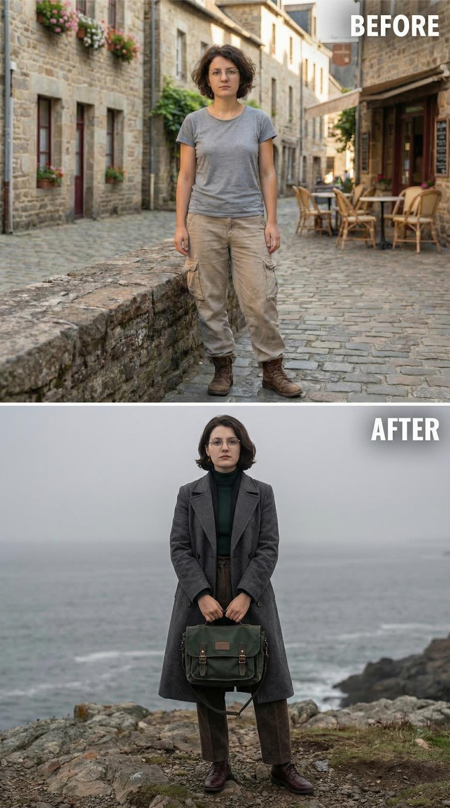 Crumpled Canvas and Cargo Vanish Before Long Charcoal Coat Authority