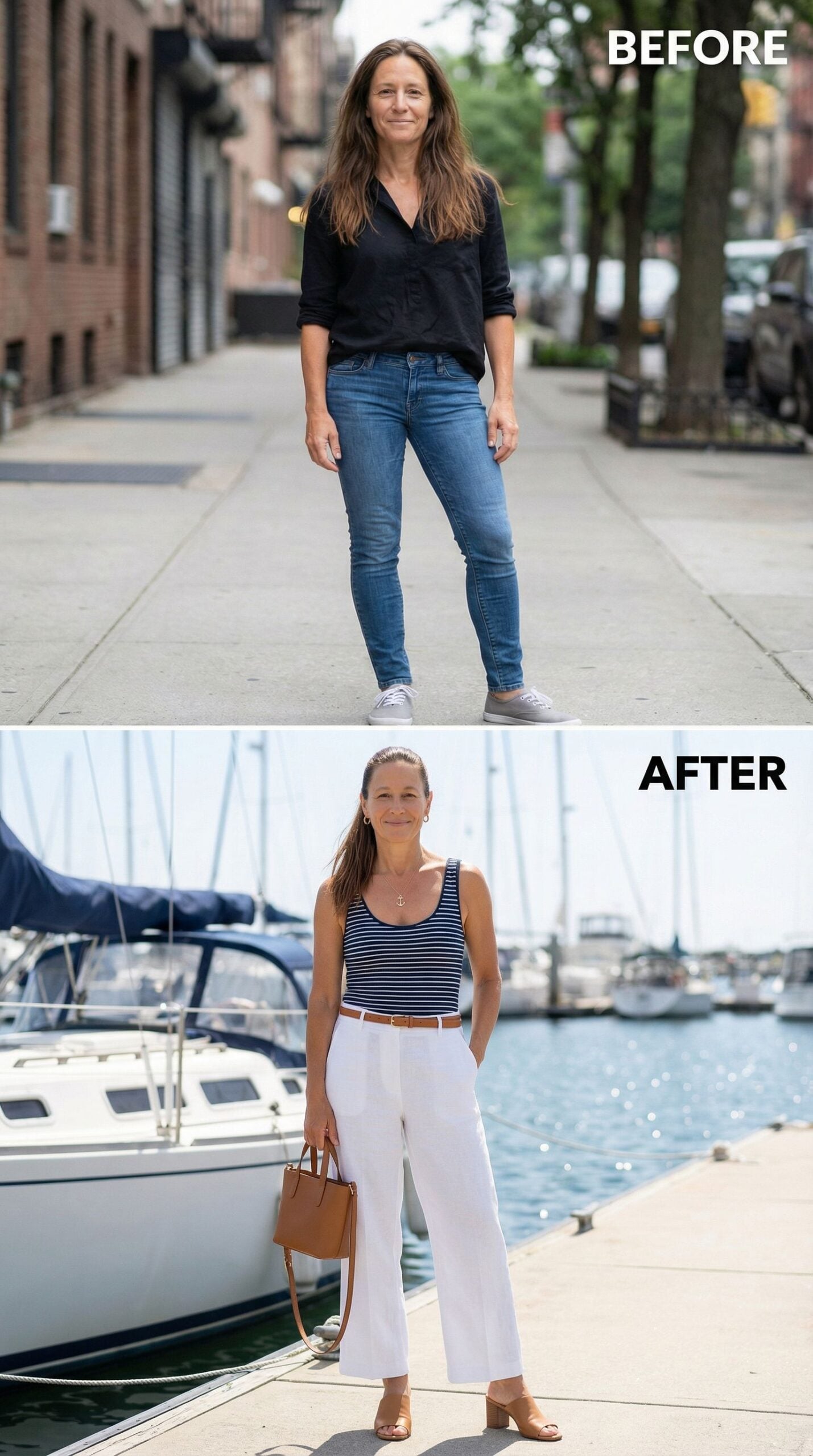 From City Sidewalk to Sailboat Dock, One Woman Gets Her Look Right