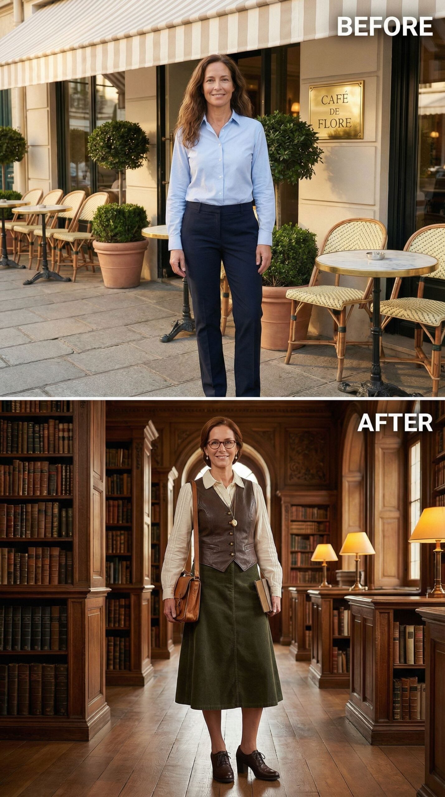 From Café de Flore to the Library: One Woman's Wardrobe Does the Work