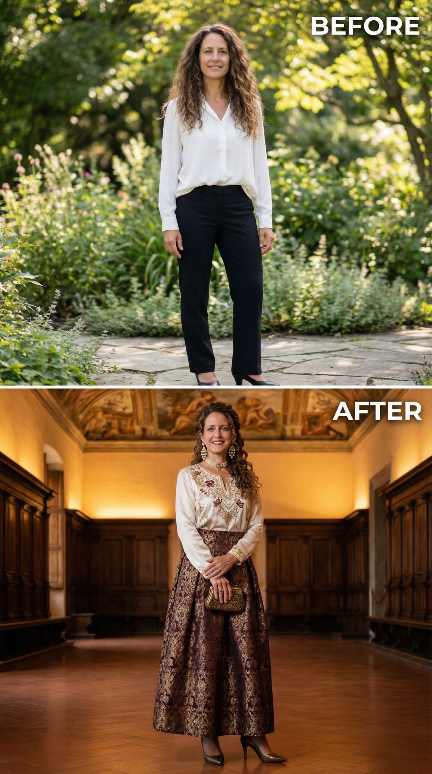 Ornate Brocade and Statement Jewels Turn Business Basics Into Drama