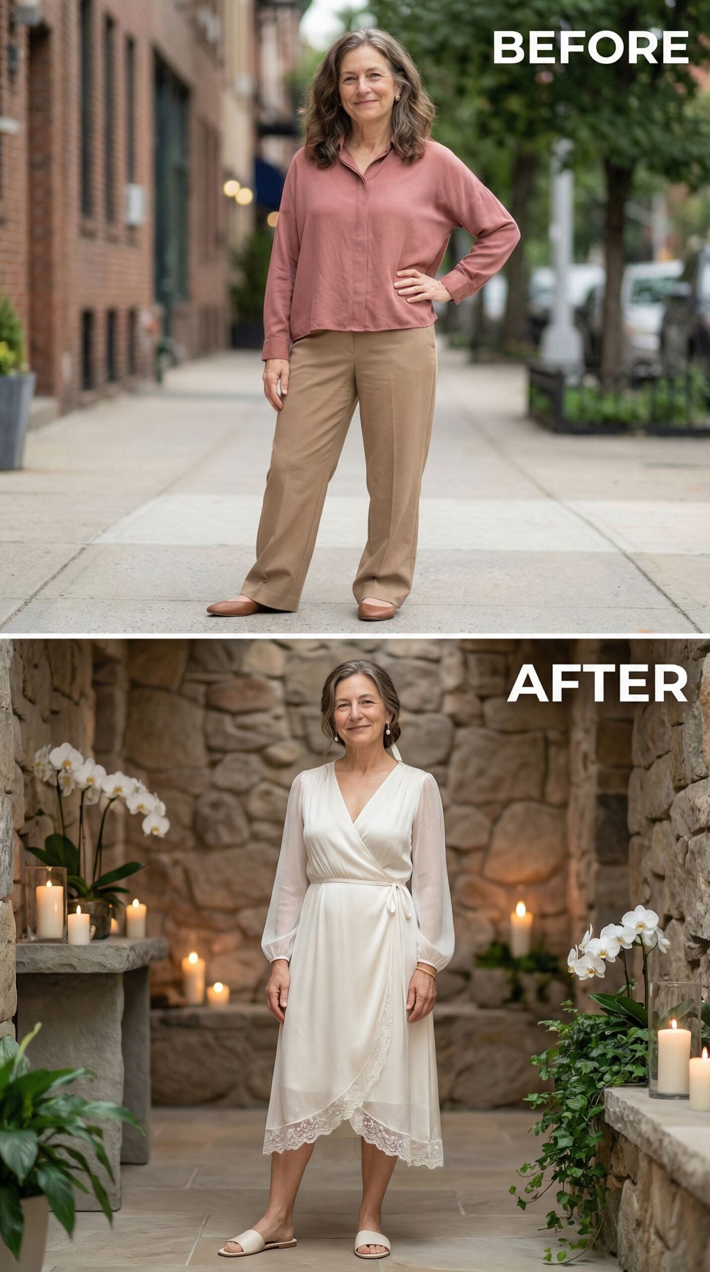 From Sidewalk Neutral to Regencycore Romance in One White Wrap Dress