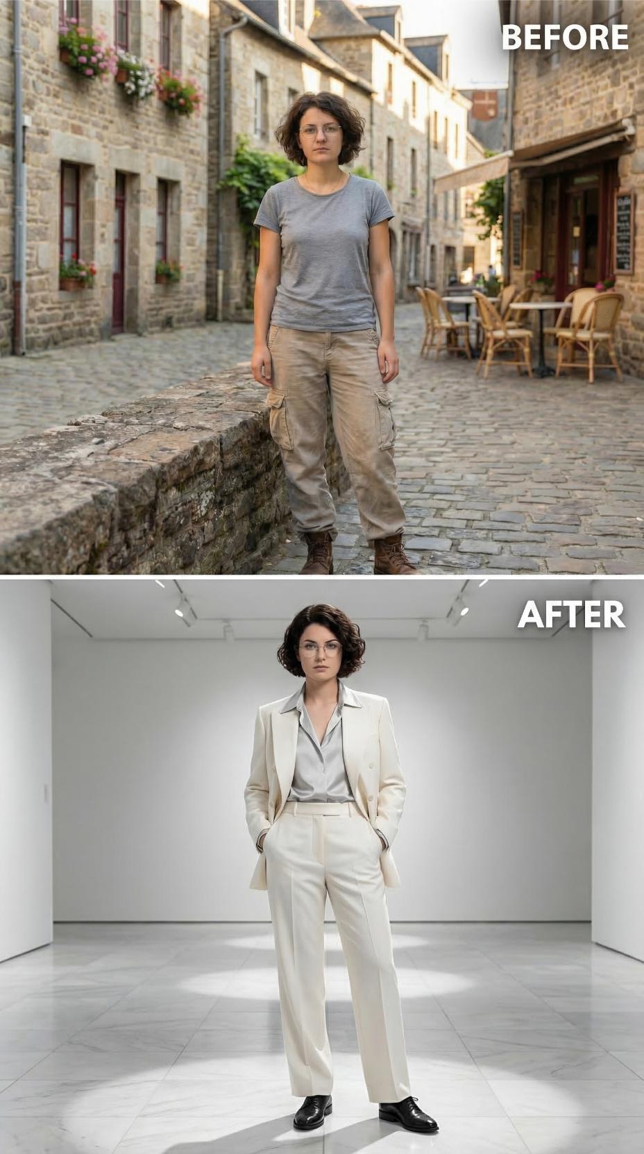 Casual Cotton and Cargo Give Way to Ivory Blazer Precision