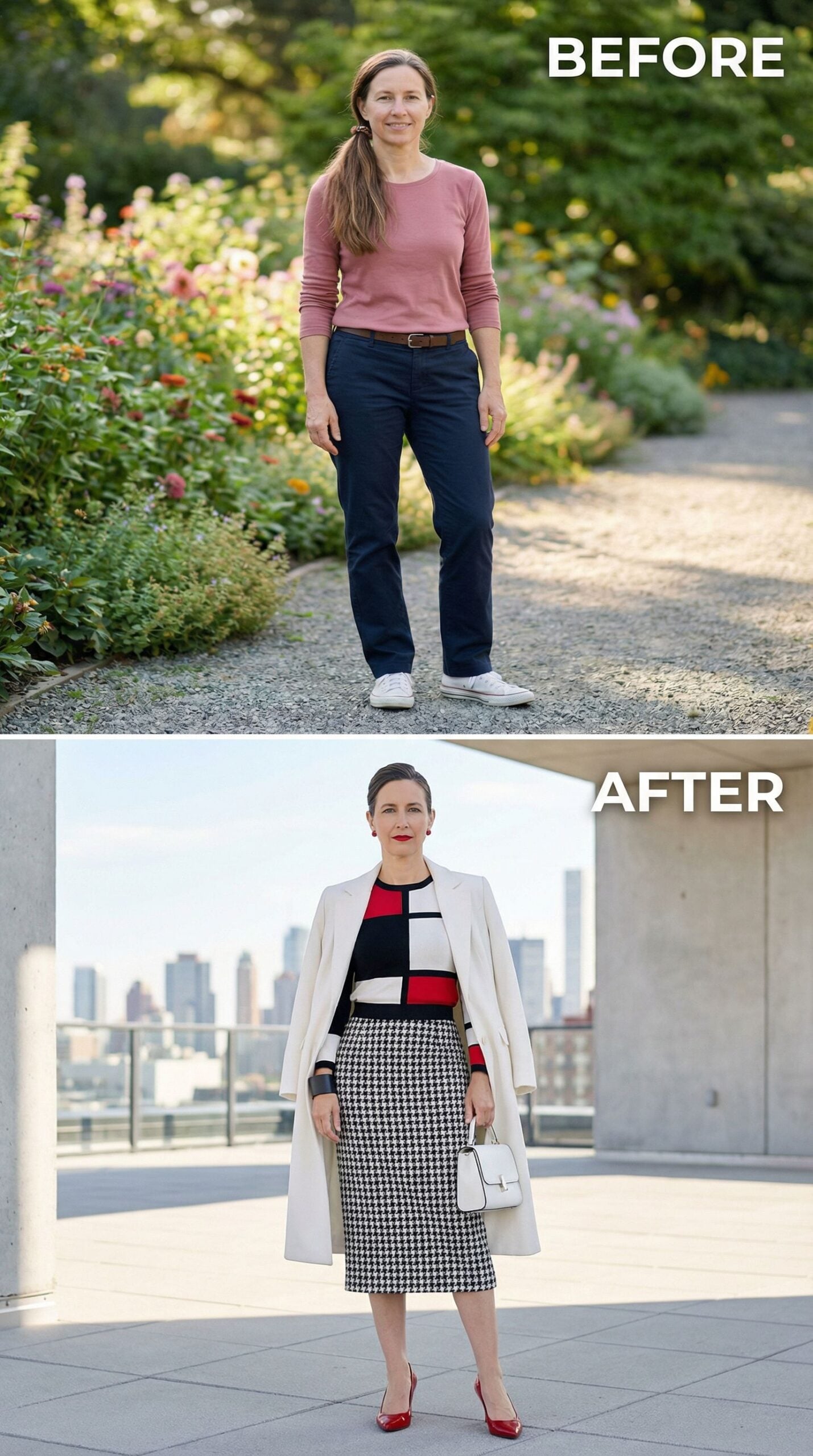 From Garden Path to Gallery Opening in One Bold Wardrobe Shift