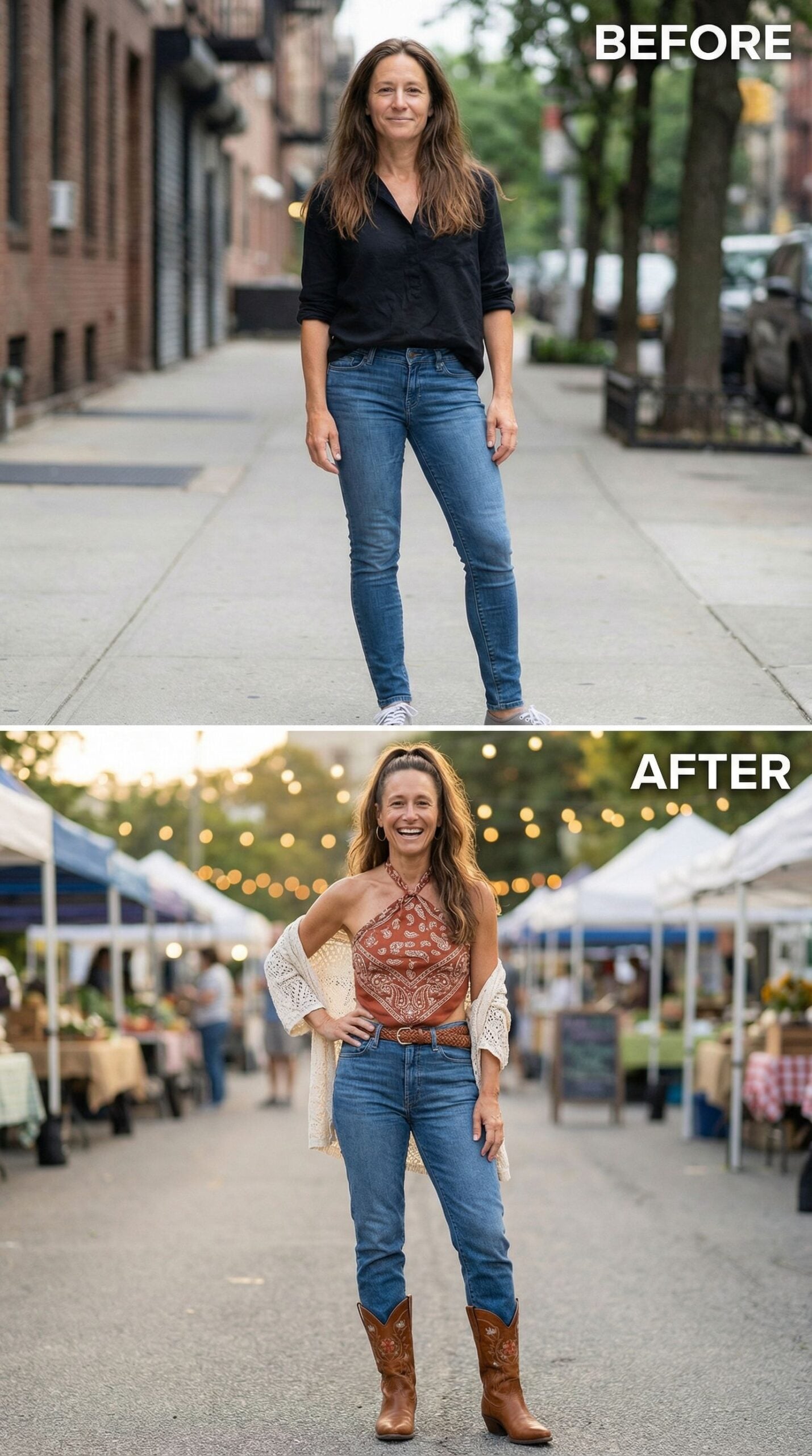 From Black Basics to Bandana Halter: One Woman's Coastal Cowgirl Moment