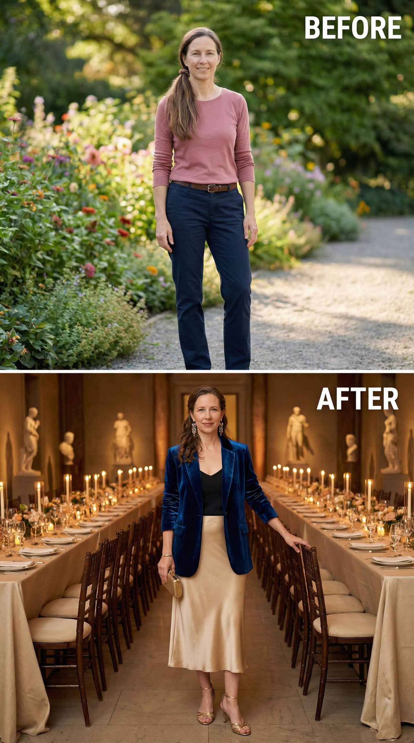 Casual Garden Stroll to Candlelit Gala Confidence