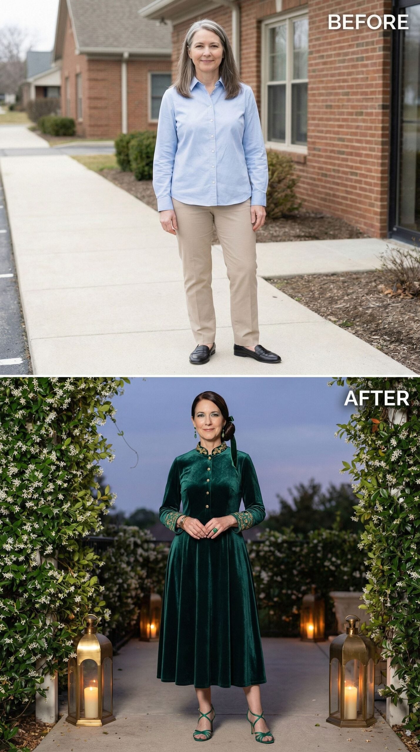 Emerald Velvet and Floral Embroidery Rewrite the Evening Dress Code