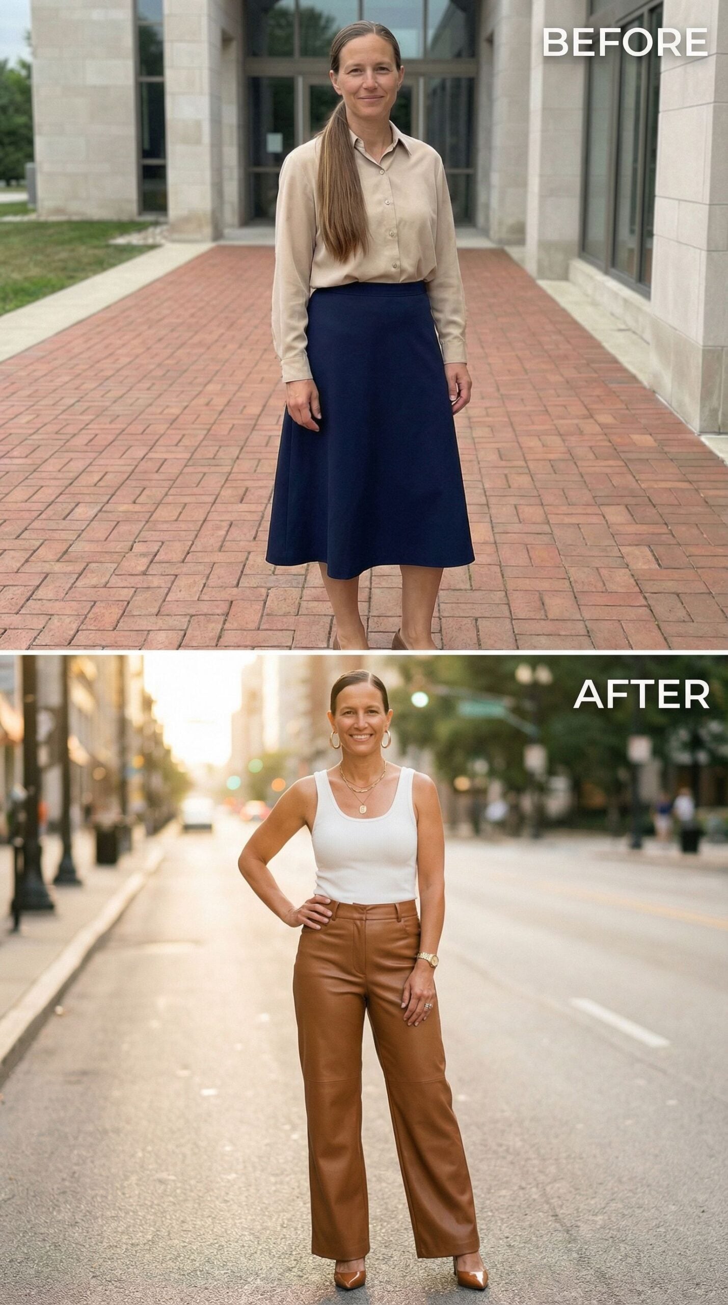 Clean Lines, Gold Details, and a Leather Pant That Does the Work