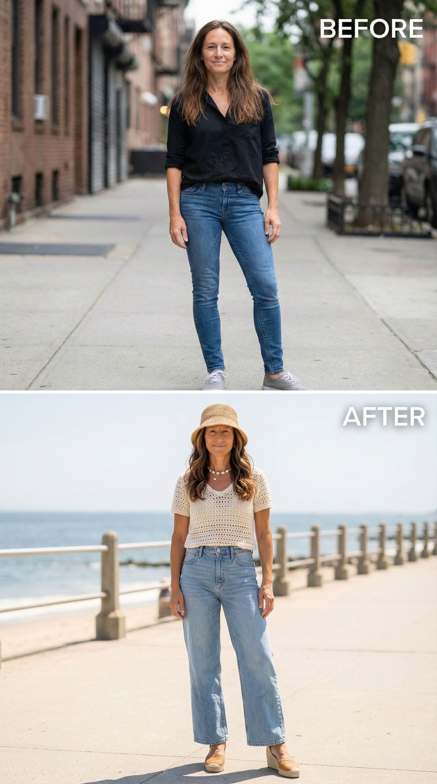 From City Sidewalk to Shoreline: How Wide-Leg Denim Changes Everything