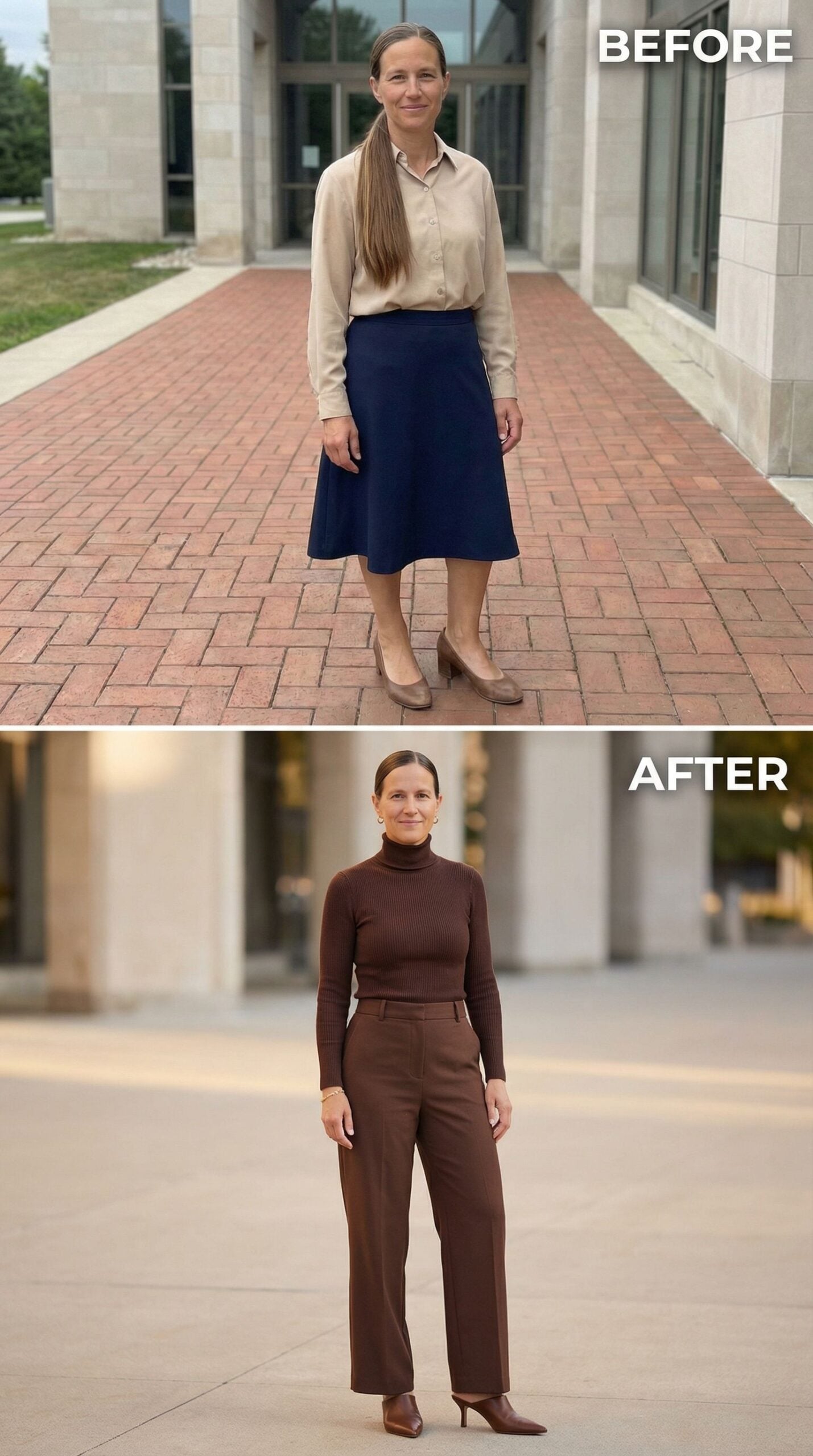 Monochromatic Brown Done Right, From Turtleneck to Toe