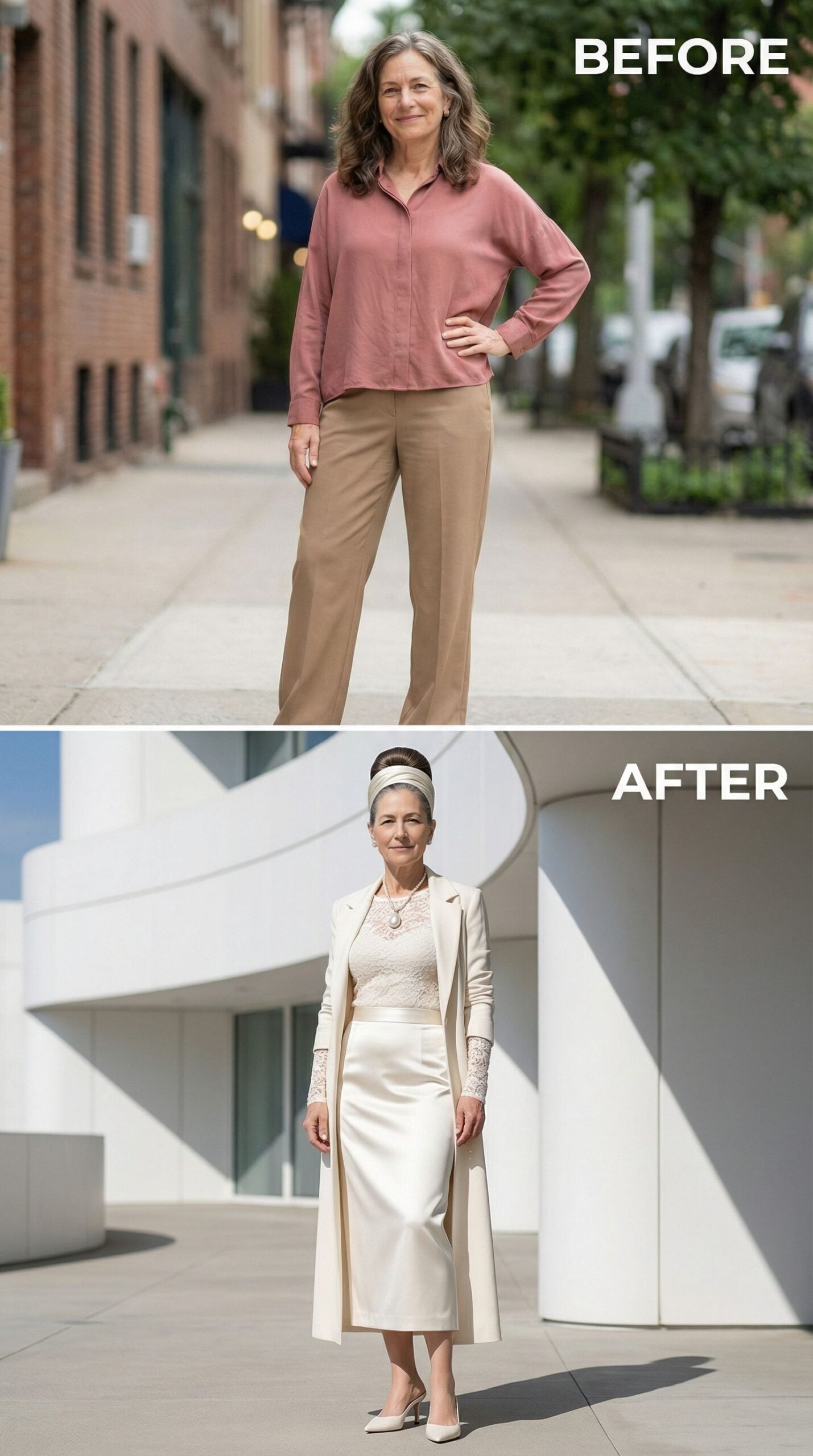 From Sidewalk Neutral to Regencycore Romance in One Complete Outfit Change