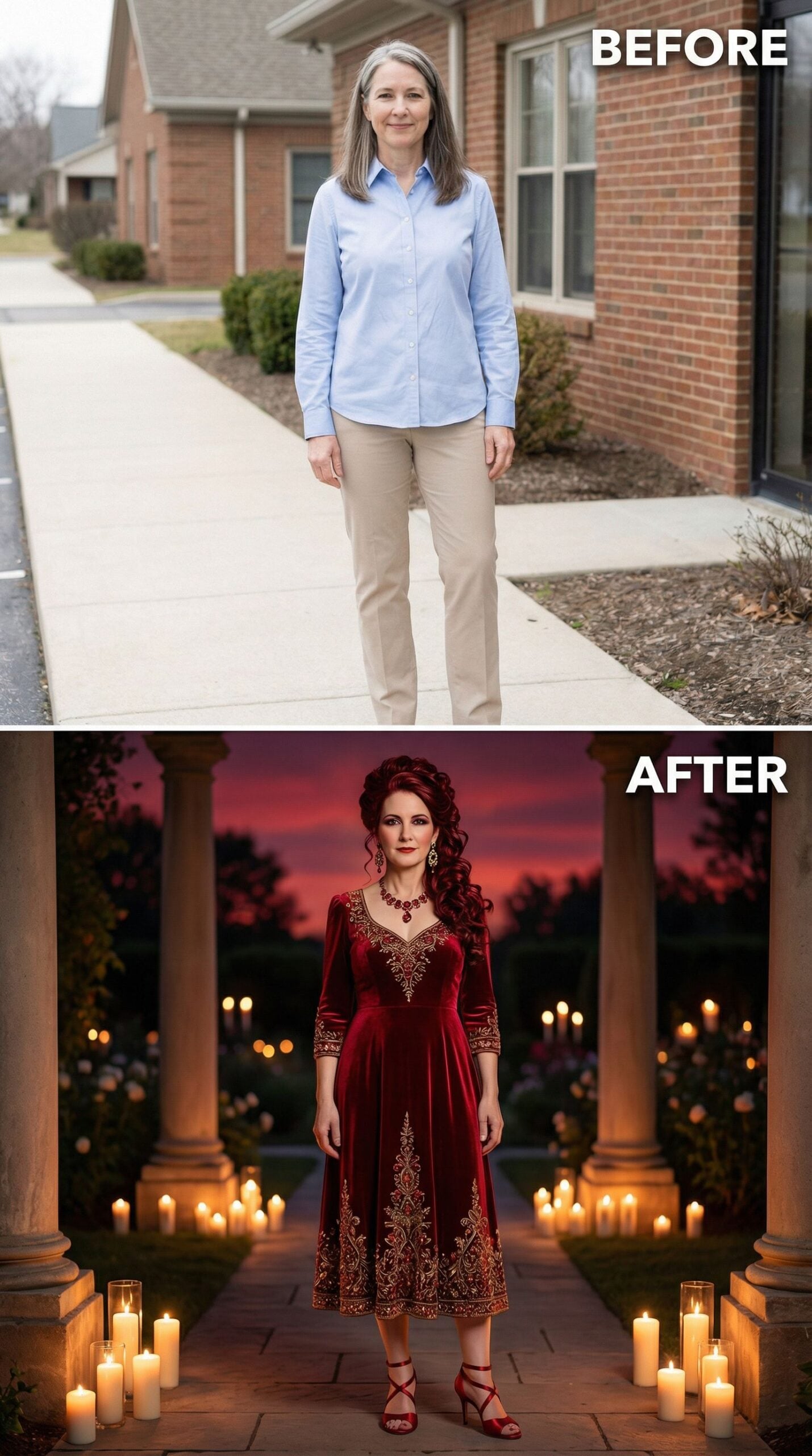 Velvet Opulence Under Candlelight