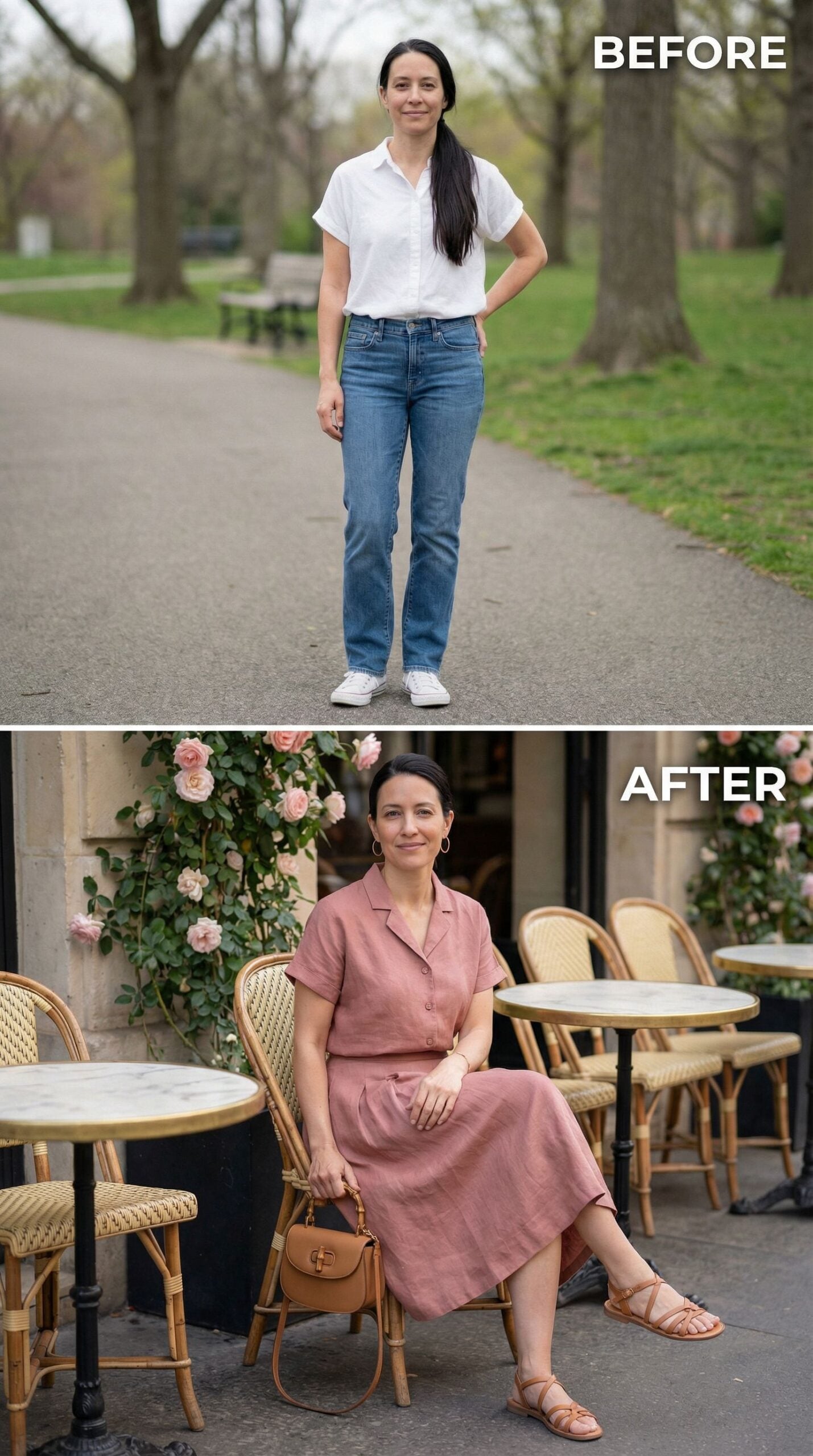 From Park Path to Pavement Café in One Pink Linen Coordinate Set
