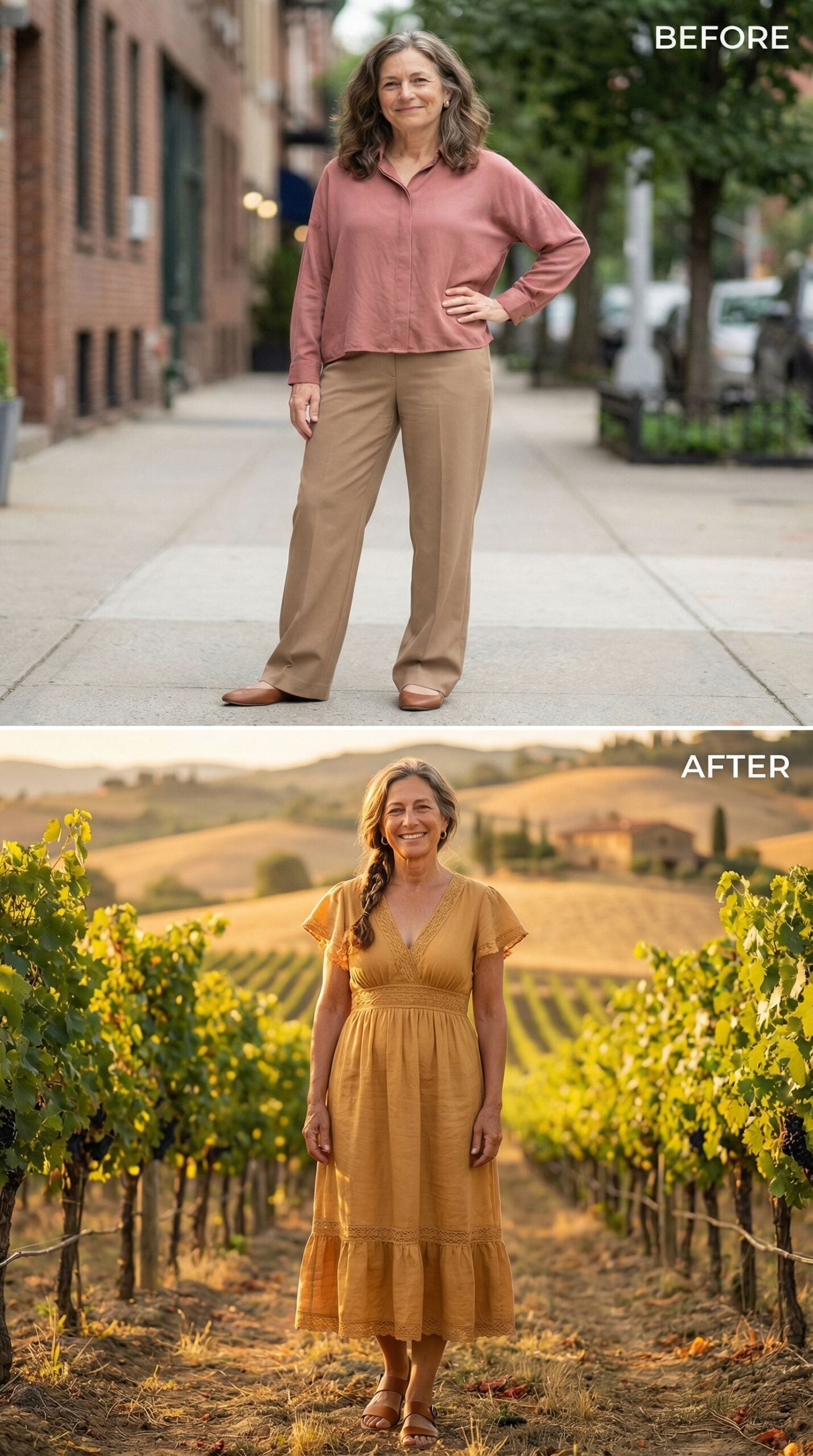 From City Sidewalk to Tuscan Vineyard, One Dress Does the Work