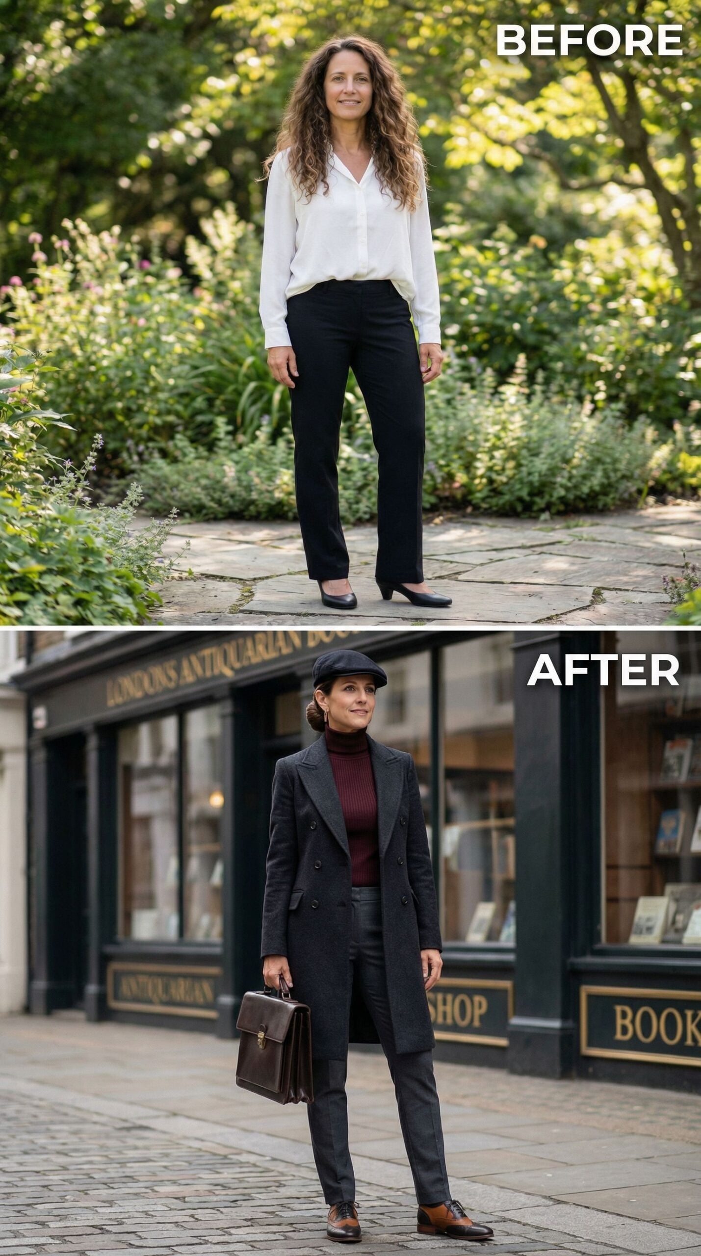 From Garden Casual to Cobblestone Scholar in Charcoal Tailoring