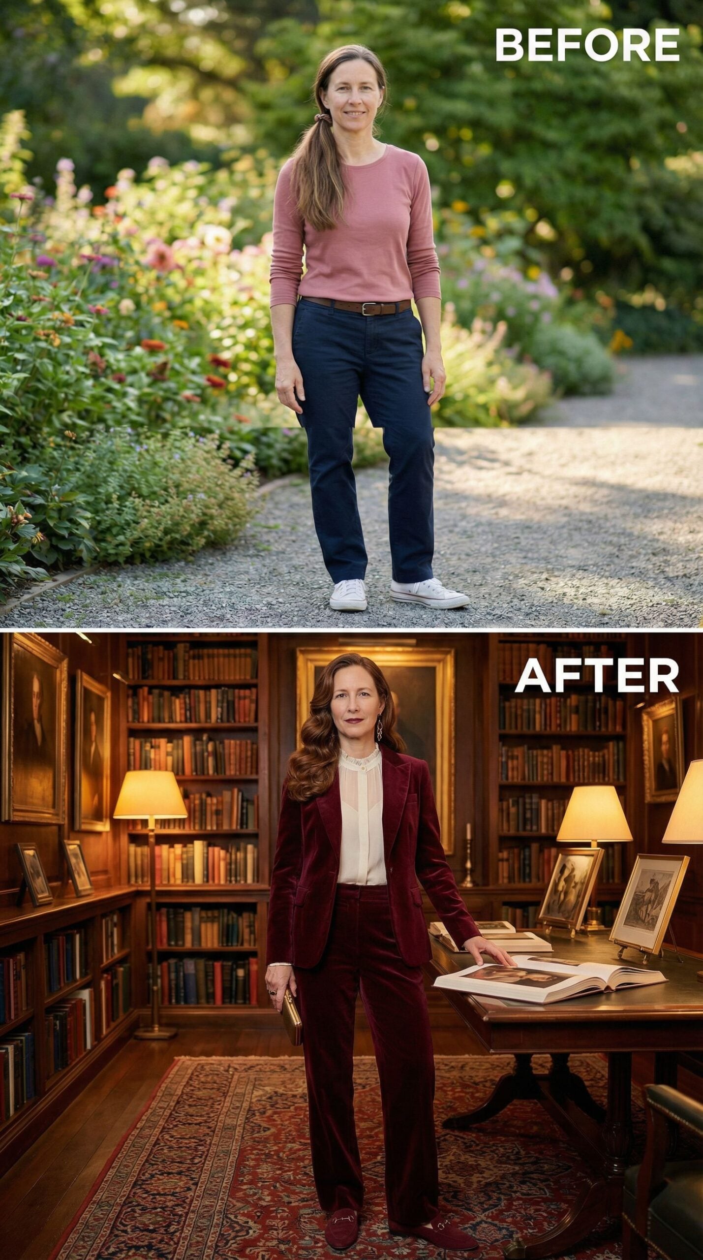 Burgundy Velvet Suit and Pearl Details Rewrite the Rules