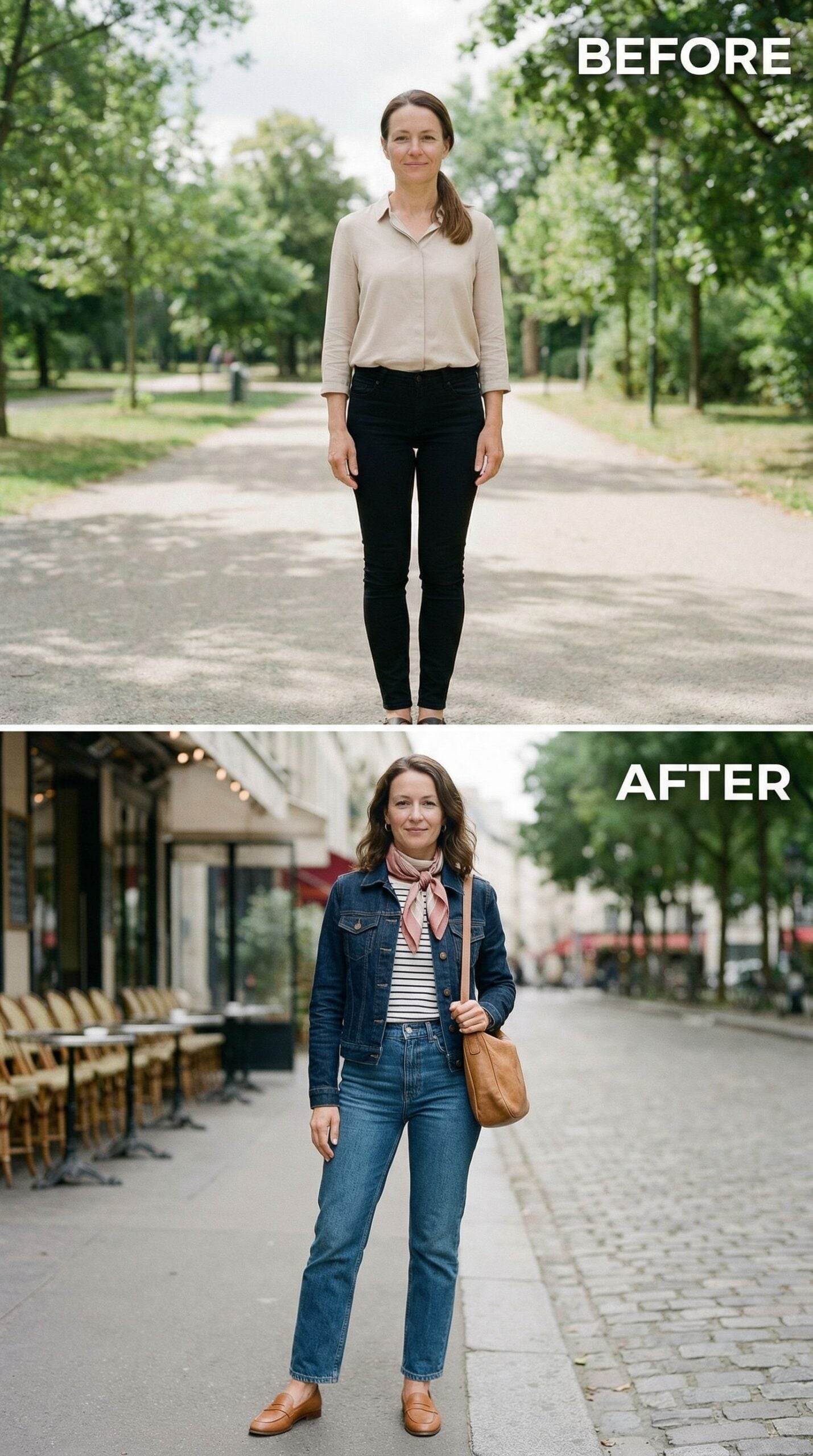 From Flat Palette to French Street Corner in One Outfit Shift