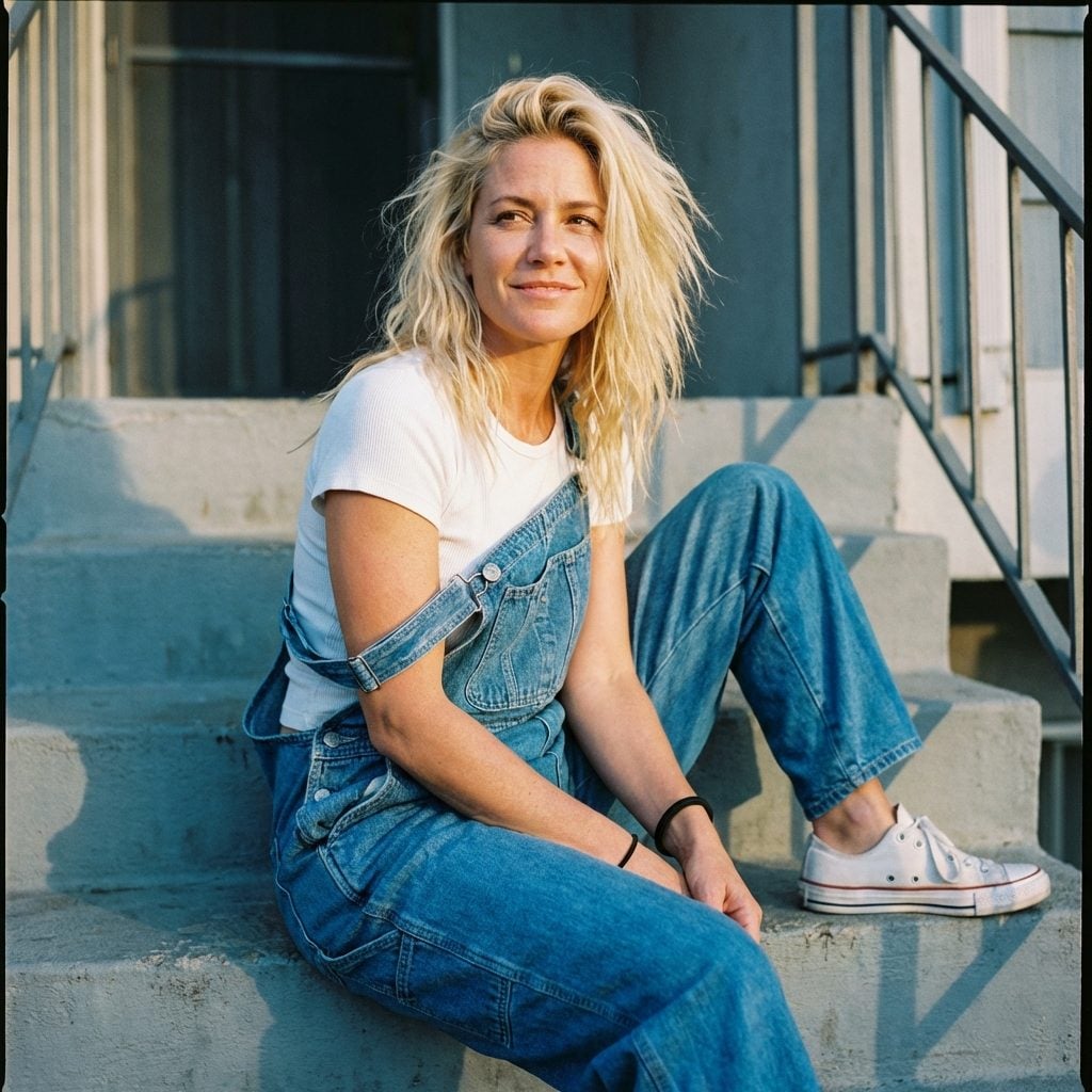 Overalls With One Strap Deliberately, Purposefully Unclipped