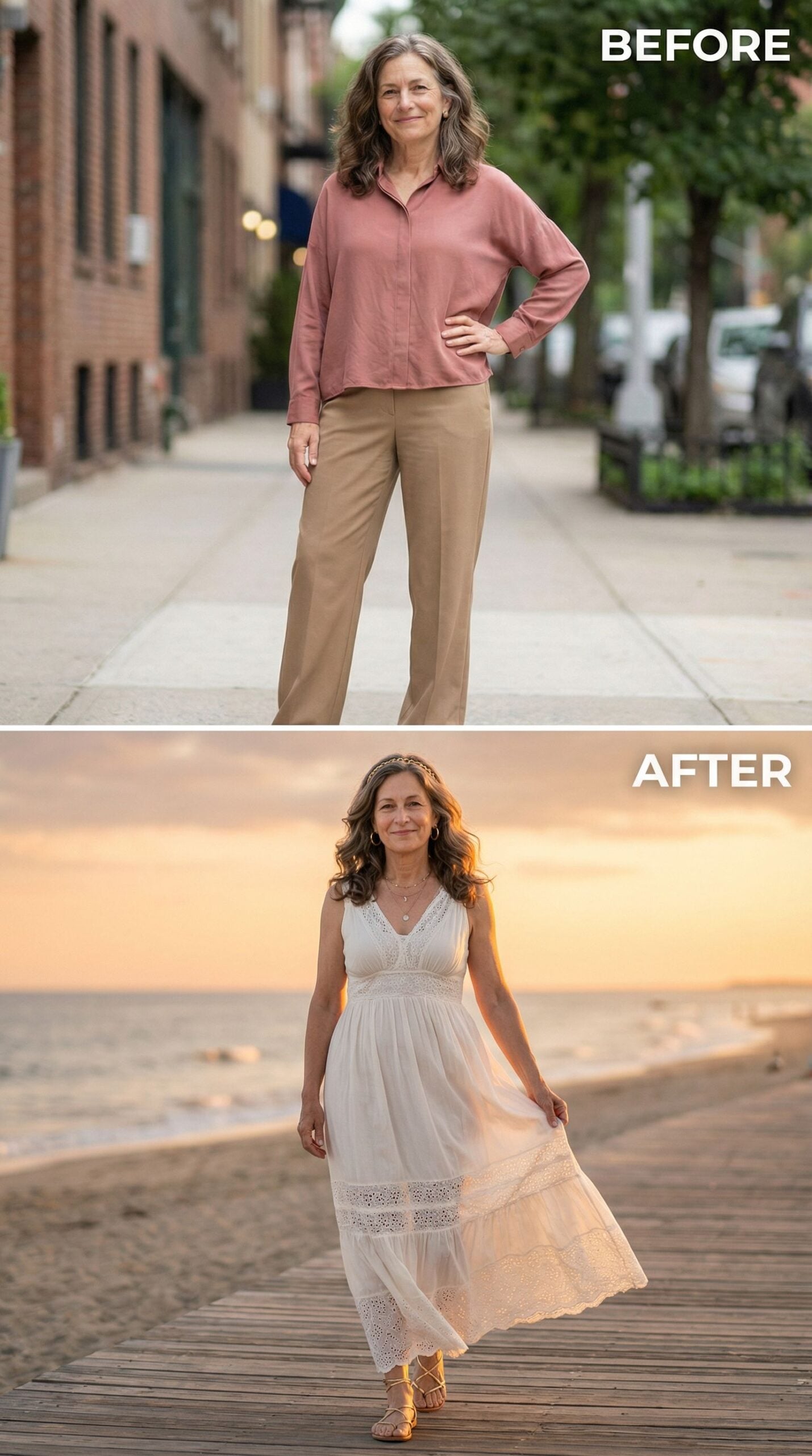 From City Sidewalk to Sunset Shore: Regencycore Done Right at 40+