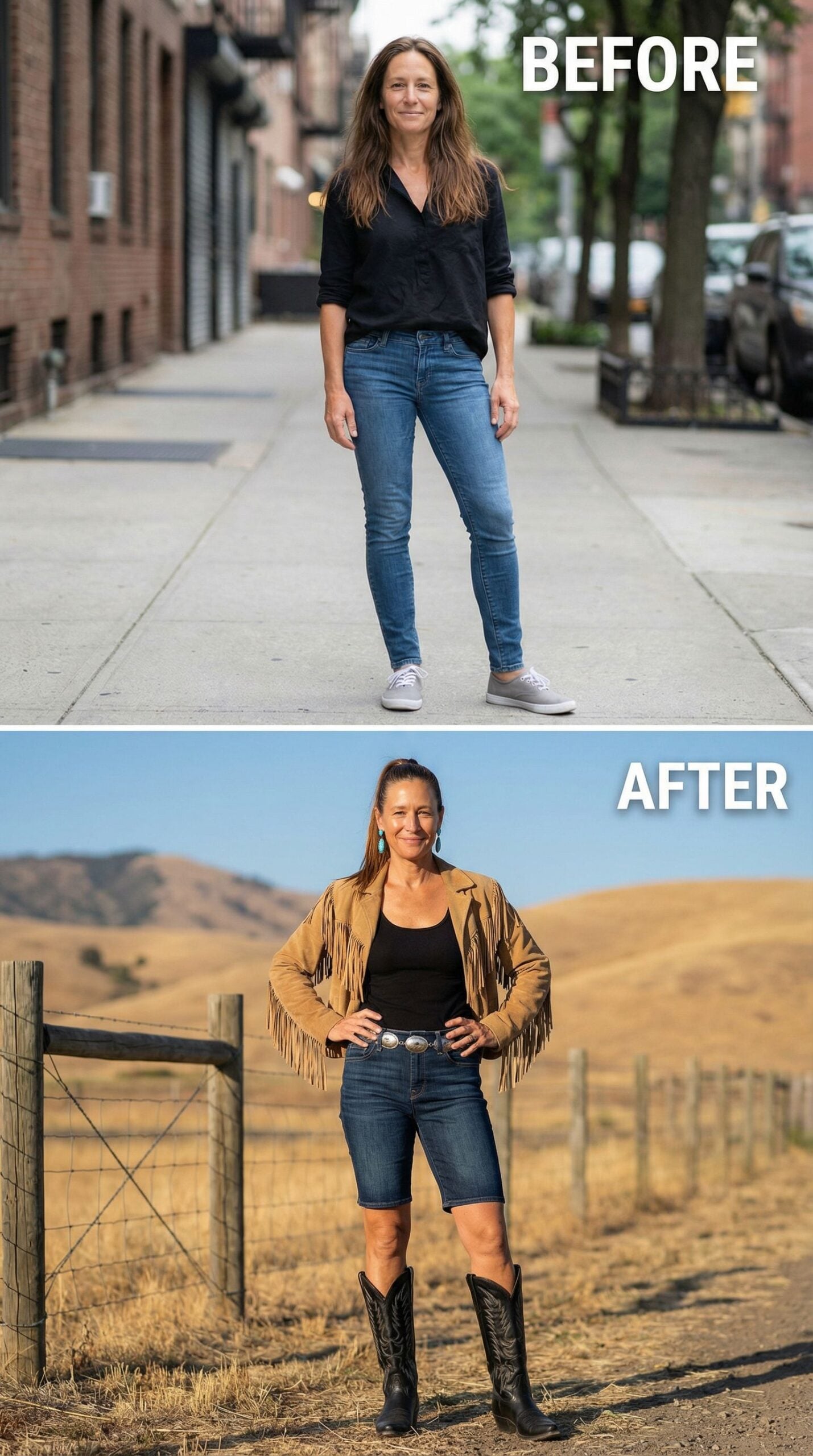 From City Sidewalk to Open Range: One Woman's Denim Gets a New Life