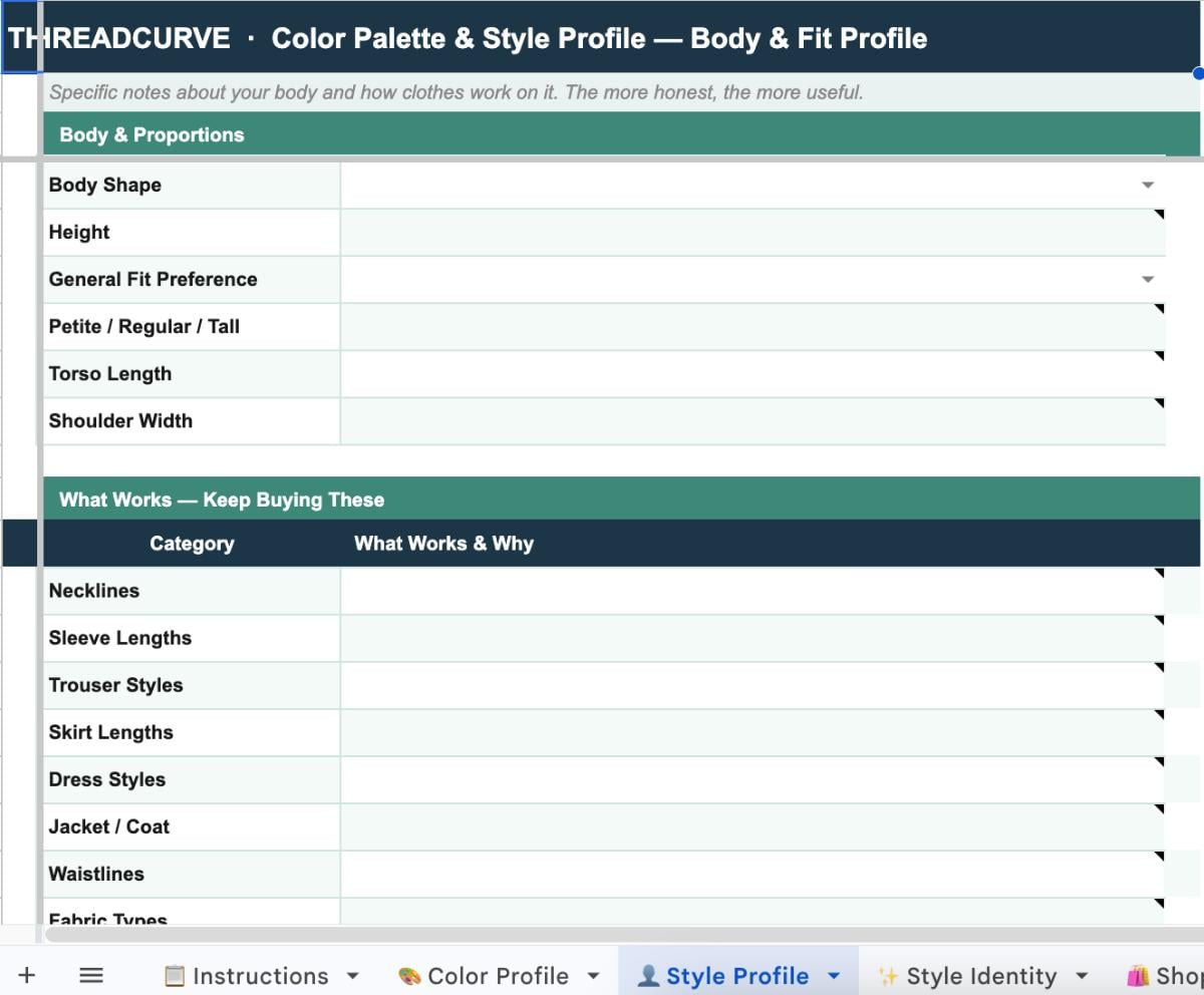 Colour Palette and Style Profile