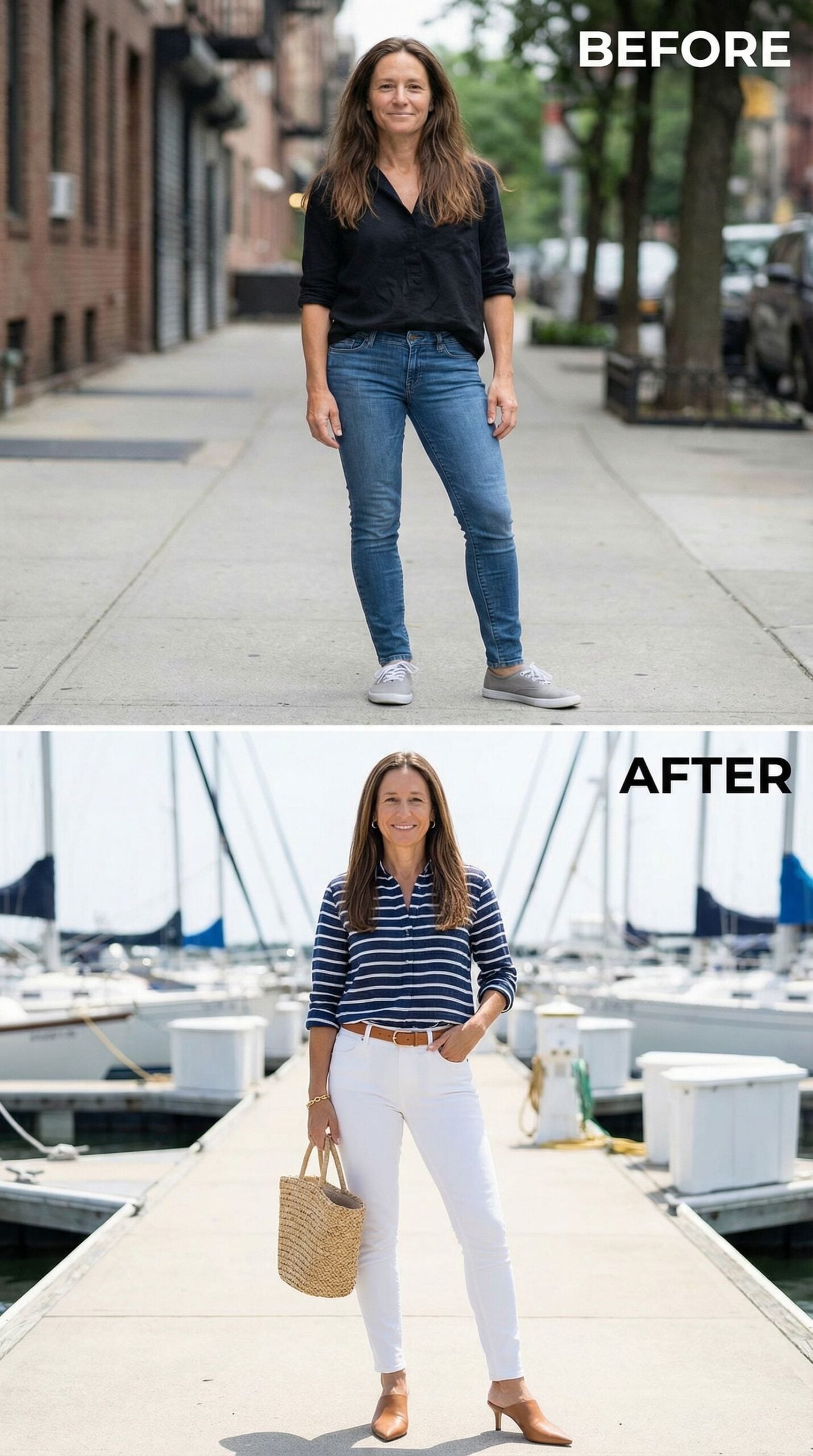 From City Sidewalk to Sun-Bleached Dock, She Found Her Stride