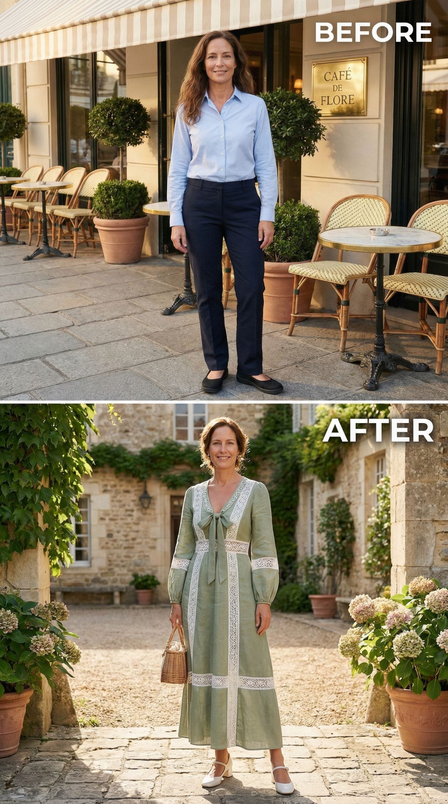 From Café Flore to Countryside Courtyard: One Woman's Style Reset