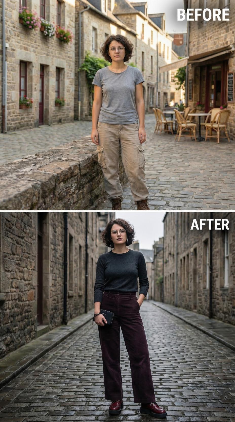 Relaxed Gray Jersey and Cargo Neutrals Exit for Dark Knit and Burgundy Tailoring