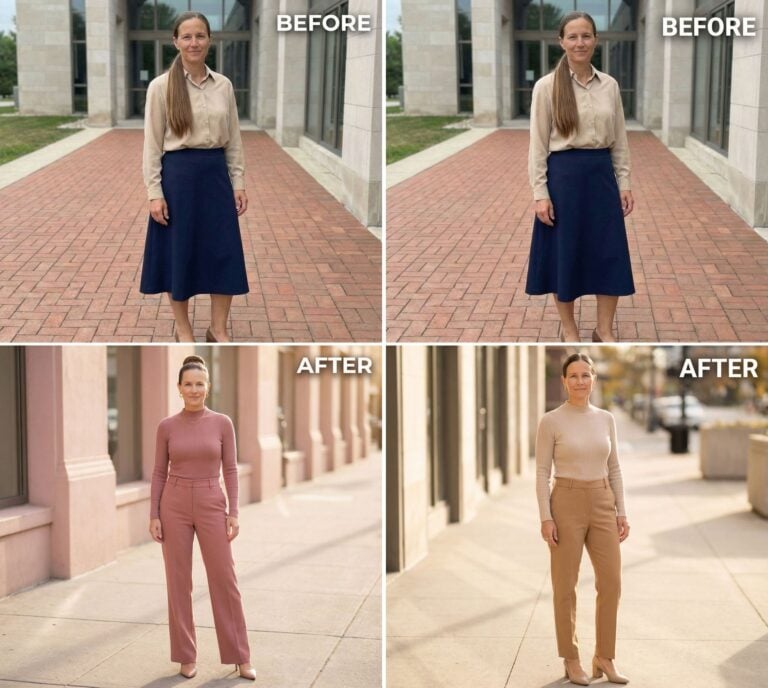 46 Year Old Woman Asked AI to Recreate Her Look Into a Chic Minimalist Style – These Are the Impressive 27 Before & After Results