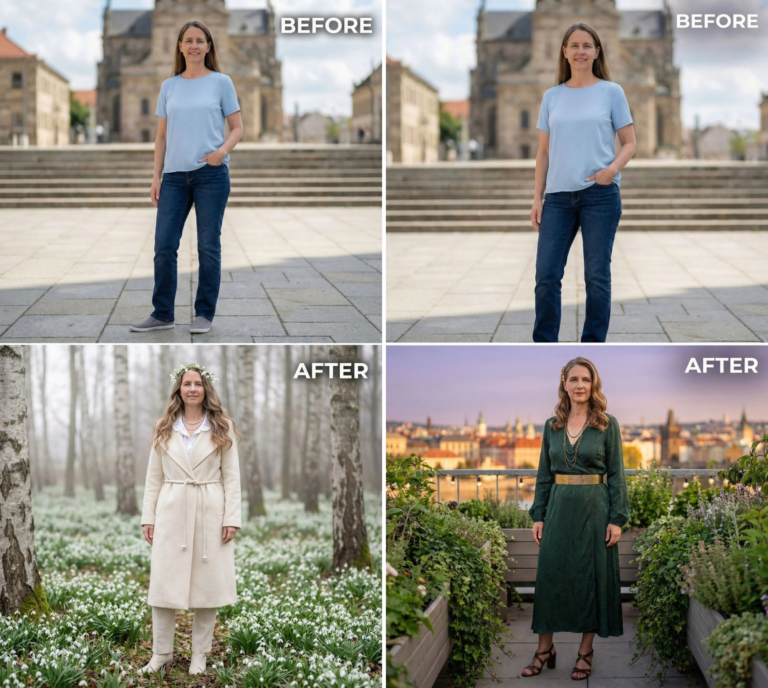 50 Year Old Woman Was Curious How AI Would Dress Her as a “Botonist”.  These Are the Interesting Before & After Makeovers