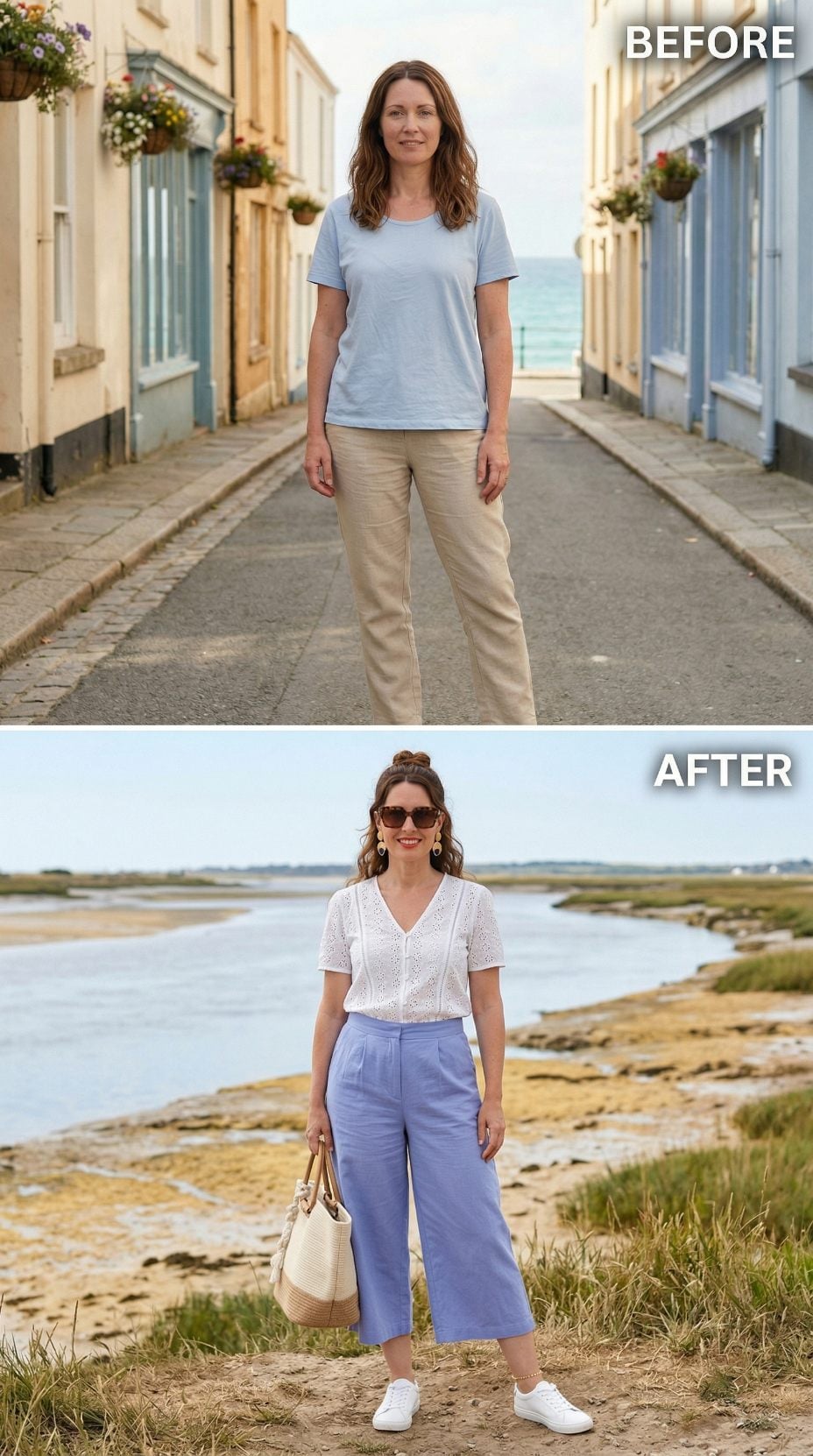 Beachside Aquarius Swaps the Basic Tee for Broderie Anglaise and Owns It