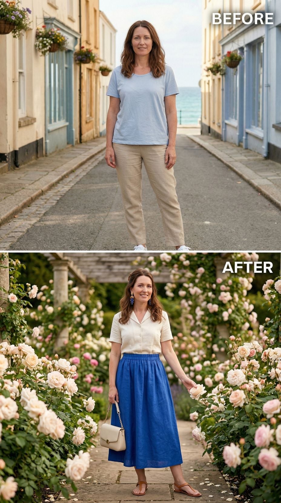 Blue Linen, a Rose Garden, and the Aquarius Who Finally Dressed Like Herself