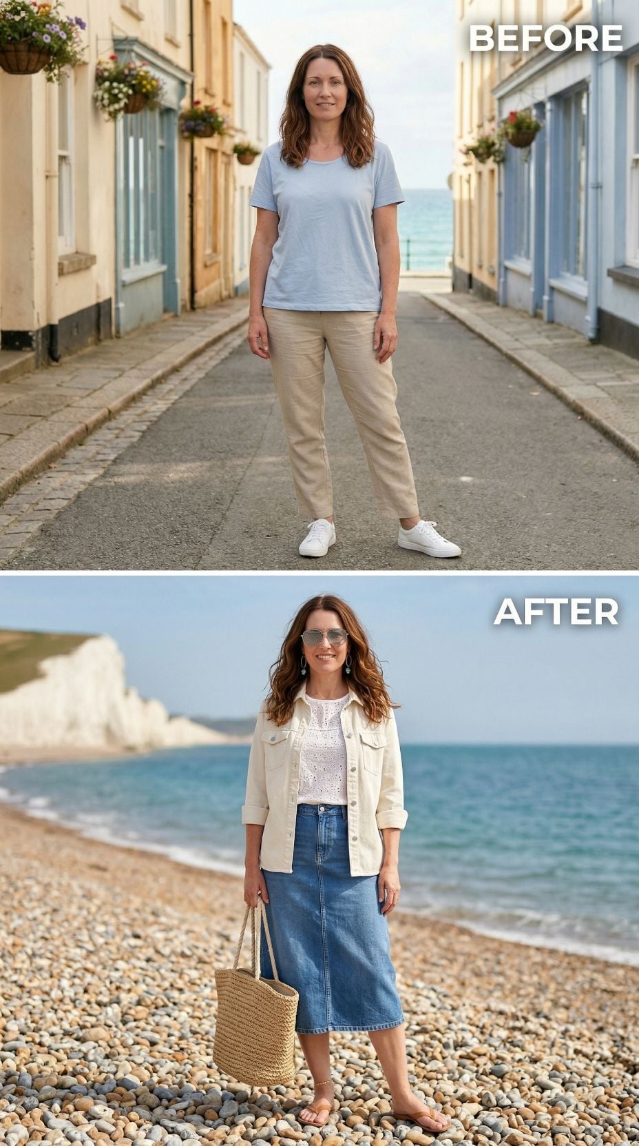 Denim Midi, Cream Overshirt, and What Happened When AI Dressed an Aquarius for the Pebble Beach