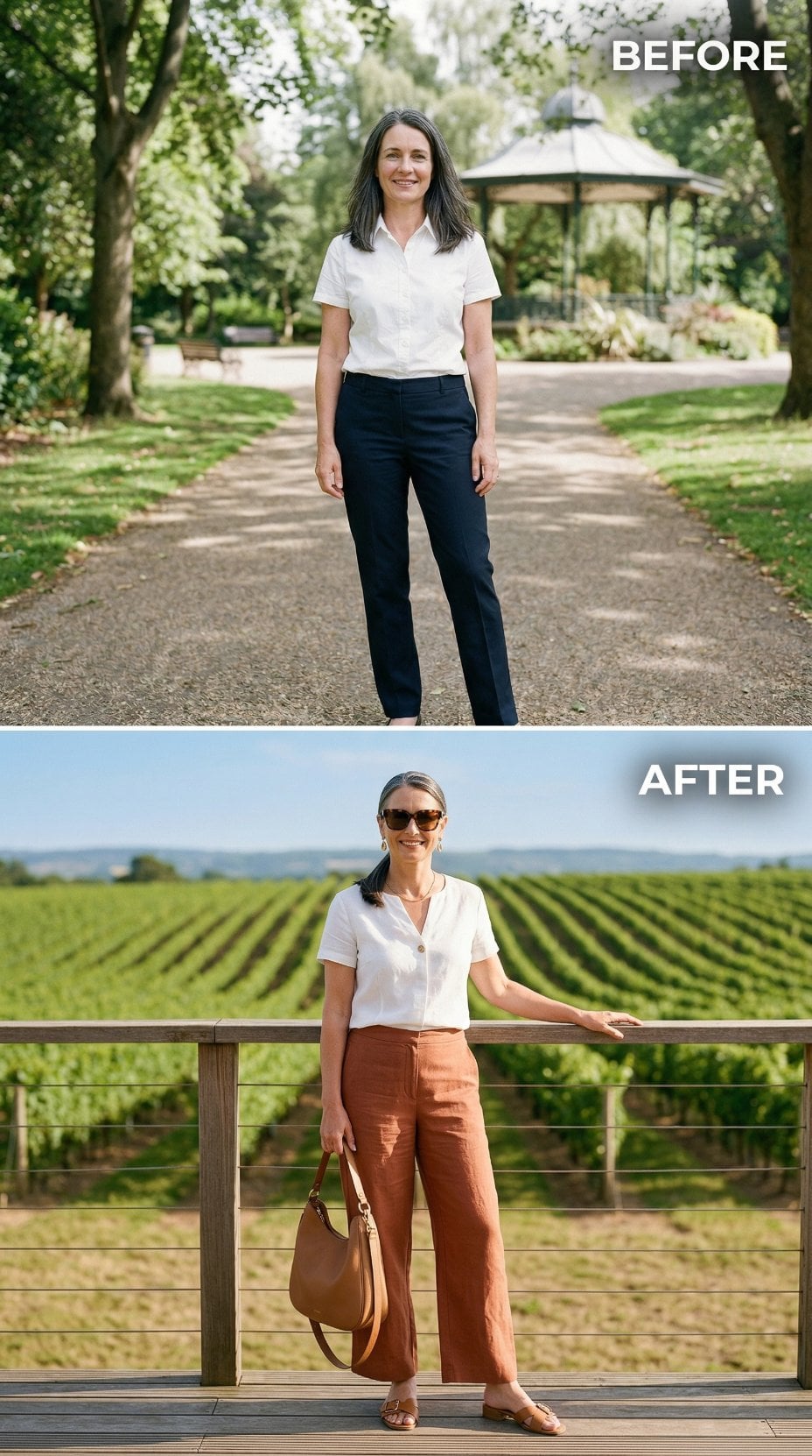 Rust Wide-Legs, a Park Path Left Behind, and the Vineyard That Made More Sense